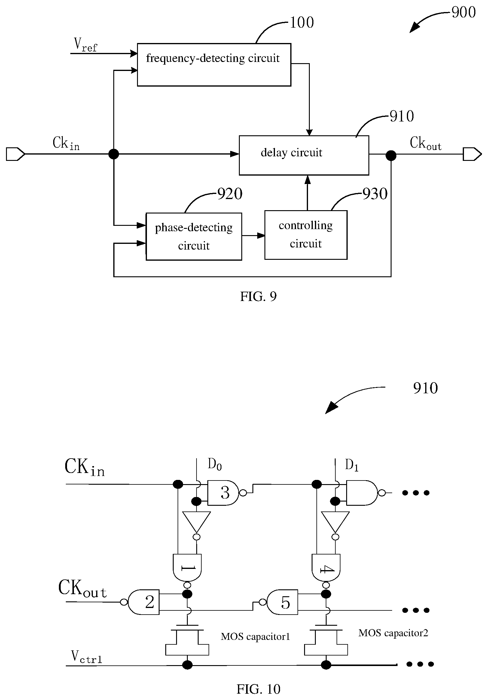 Patent US12184287 Figure 5 – Frequency-detecting circuit, duty-cycle corrector, and electronic device
