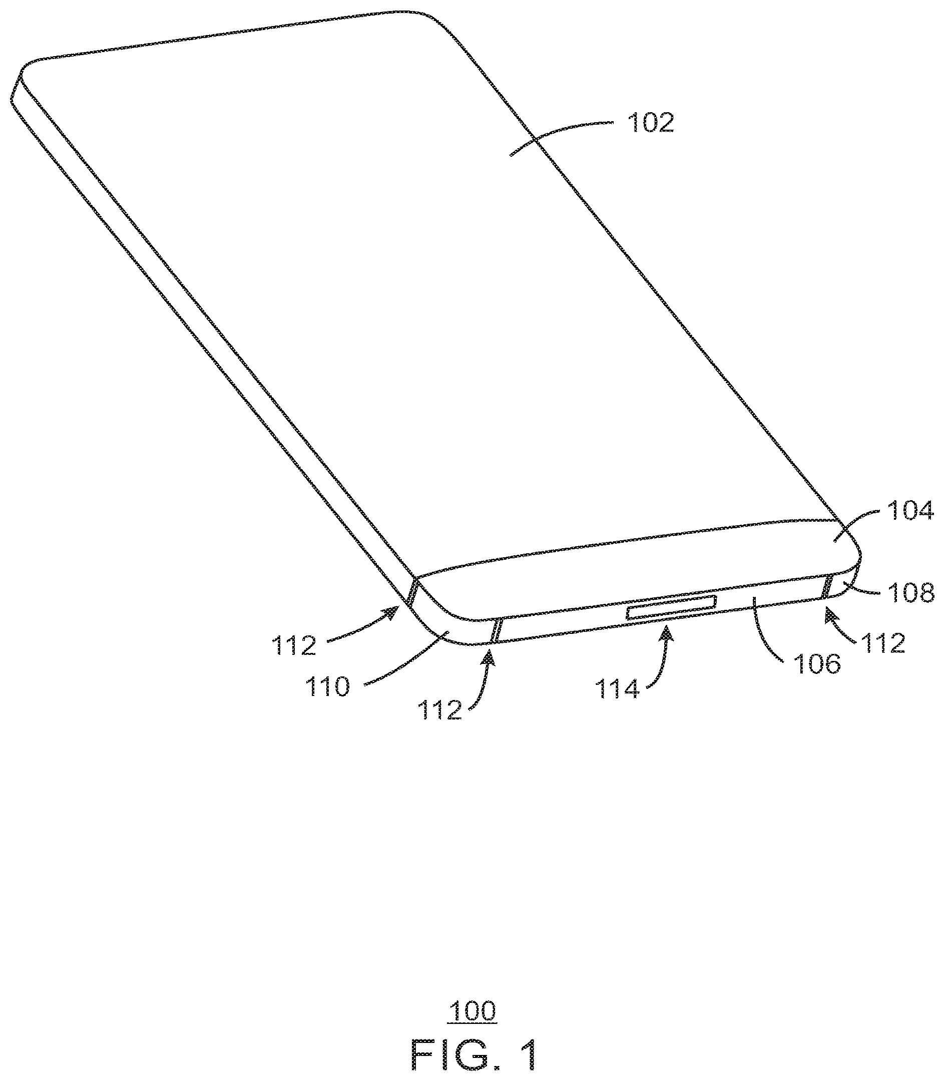 Patent US12184312 Figure 1 – Antenna bandwith enhancement for an electronic device