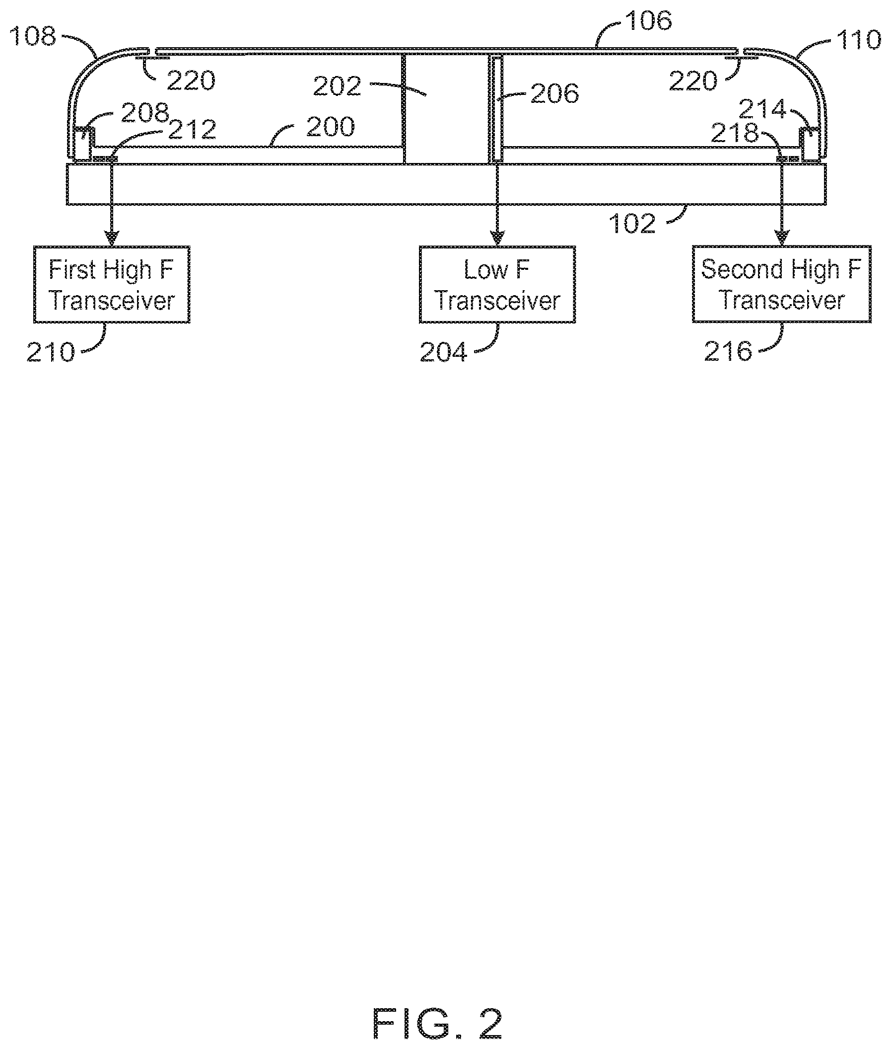 Patent US12184312 Figure 2 – Antenna bandwith enhancement for an electronic device