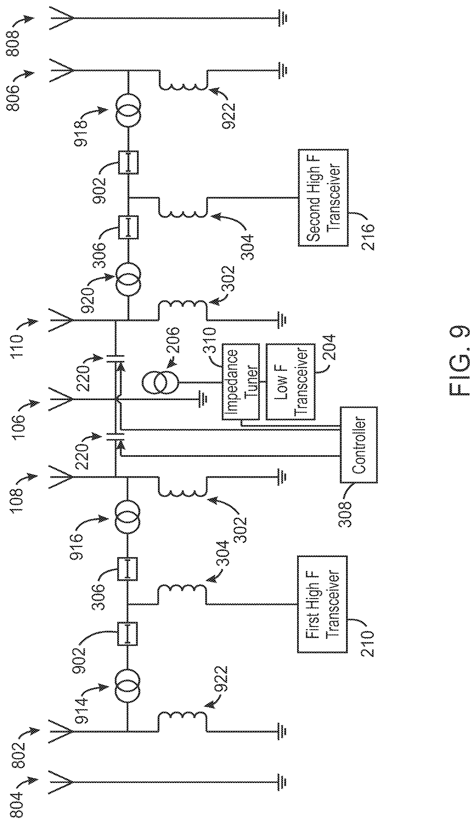 Patent US12184312 Figure 9 – Antenna bandwith enhancement for an electronic device