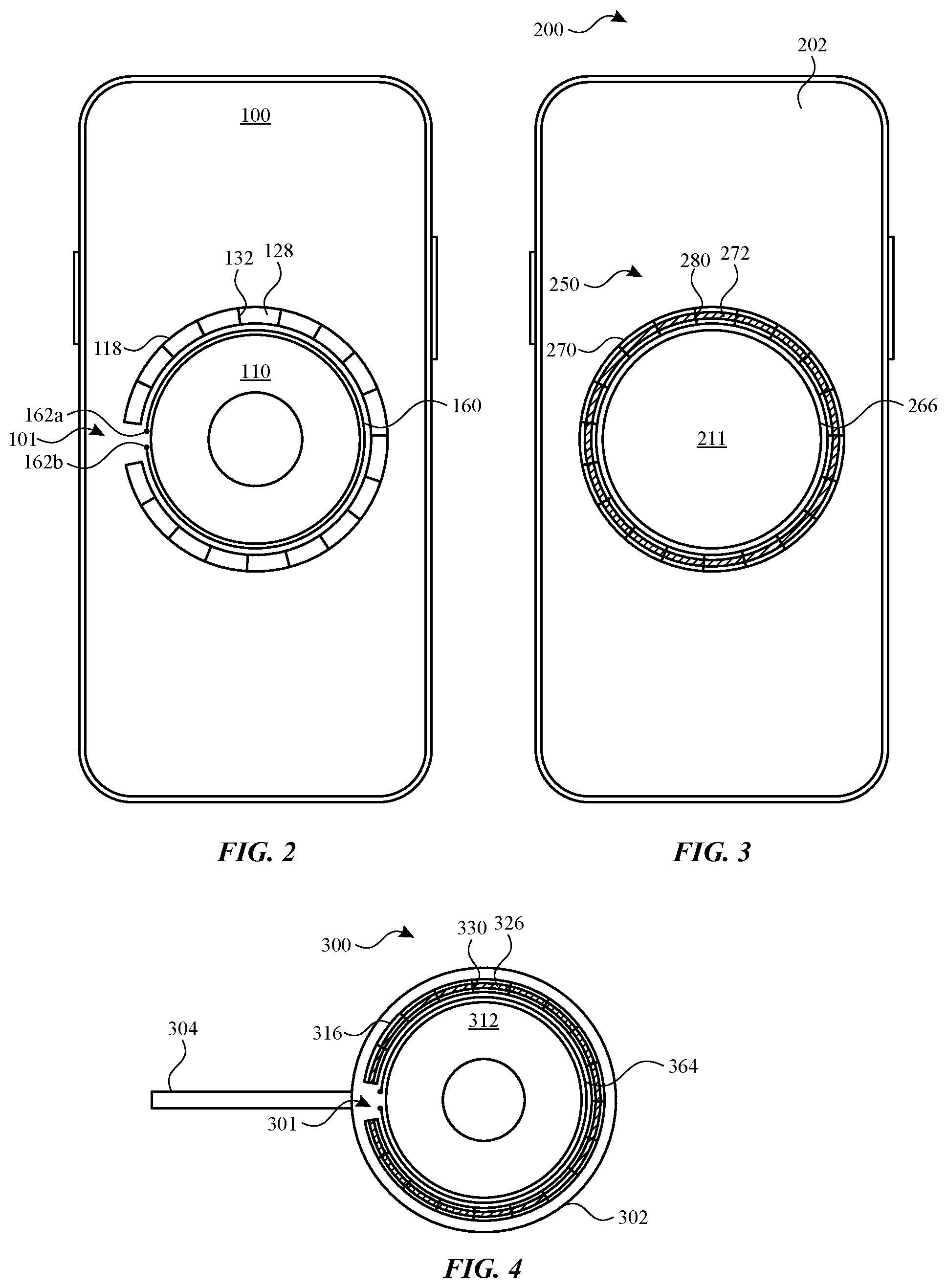 Patent US12184322 Figure 2 – Case with magnetic alignment for portable electronic device