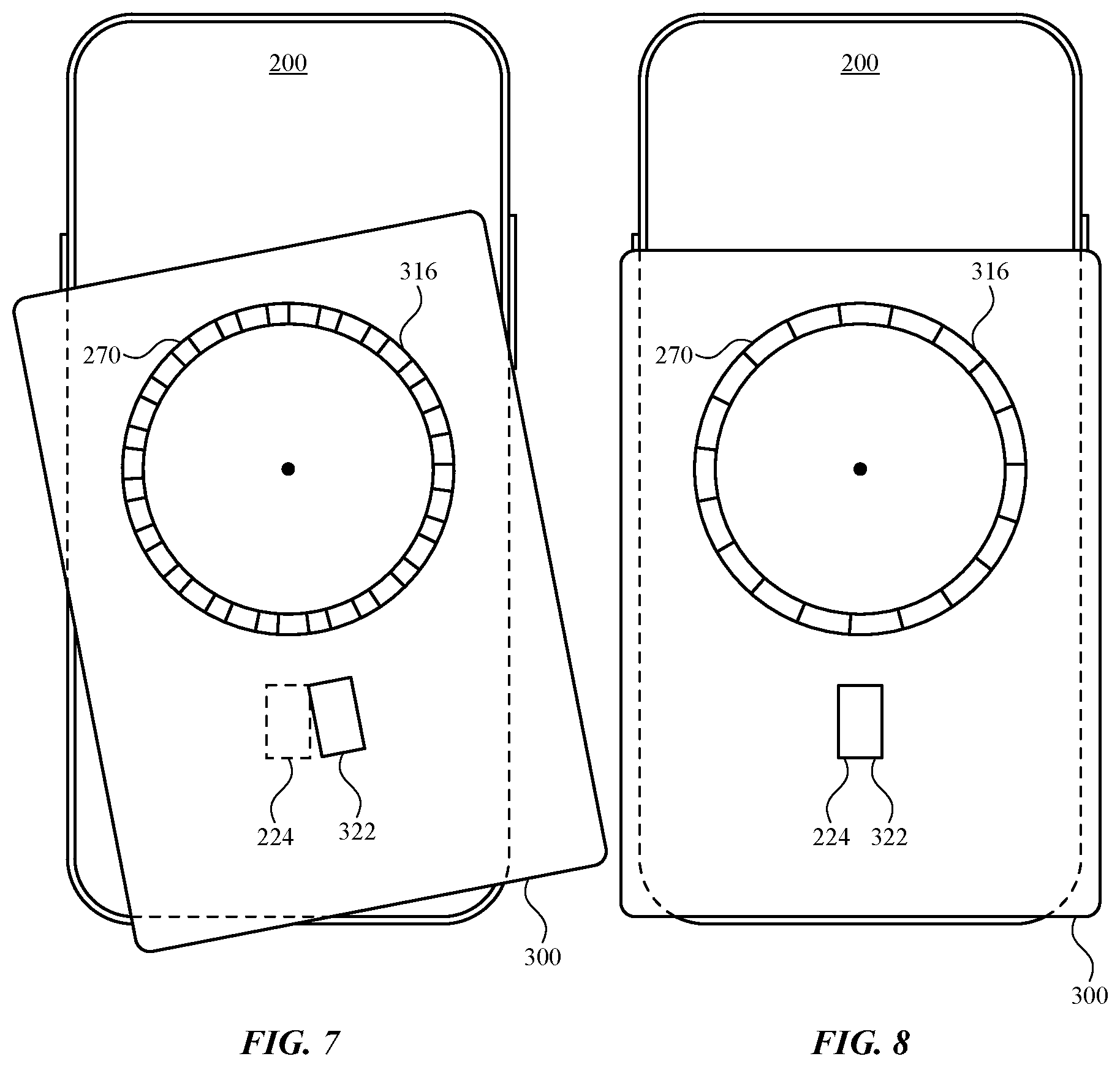 Patent US12184322 Figure 5 – Case with magnetic alignment for portable electronic device