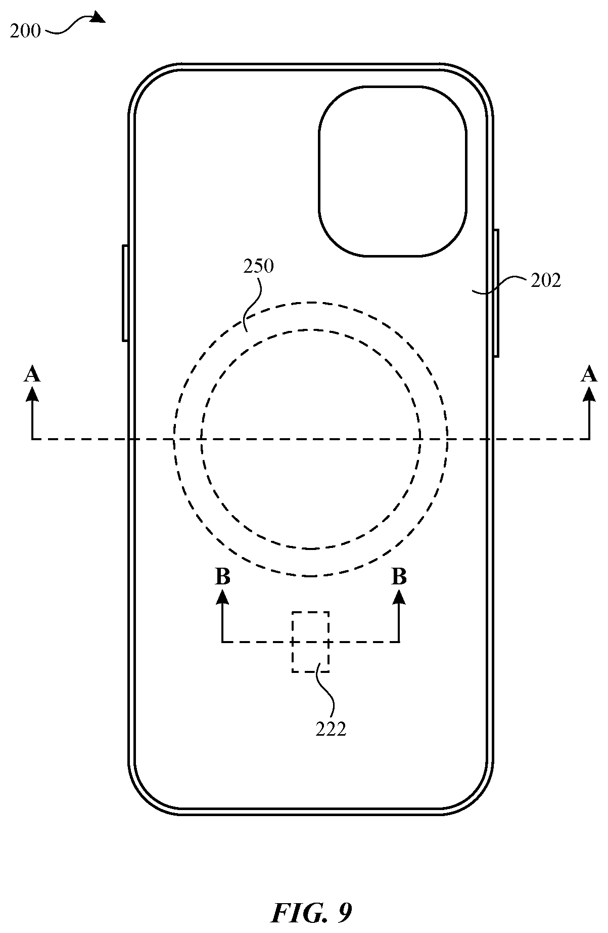 Patent US12184322 Figure 6 – Case with magnetic alignment for portable electronic device