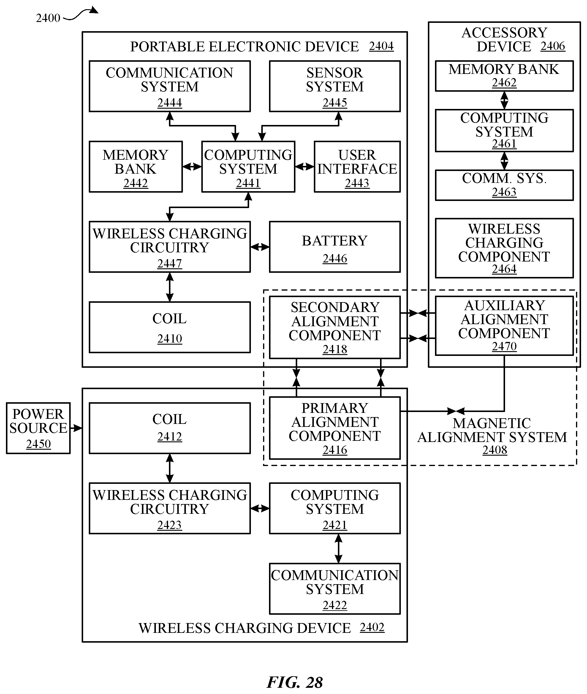Patent US12184322 Figure 15 – Case with magnetic alignment for portable electronic device