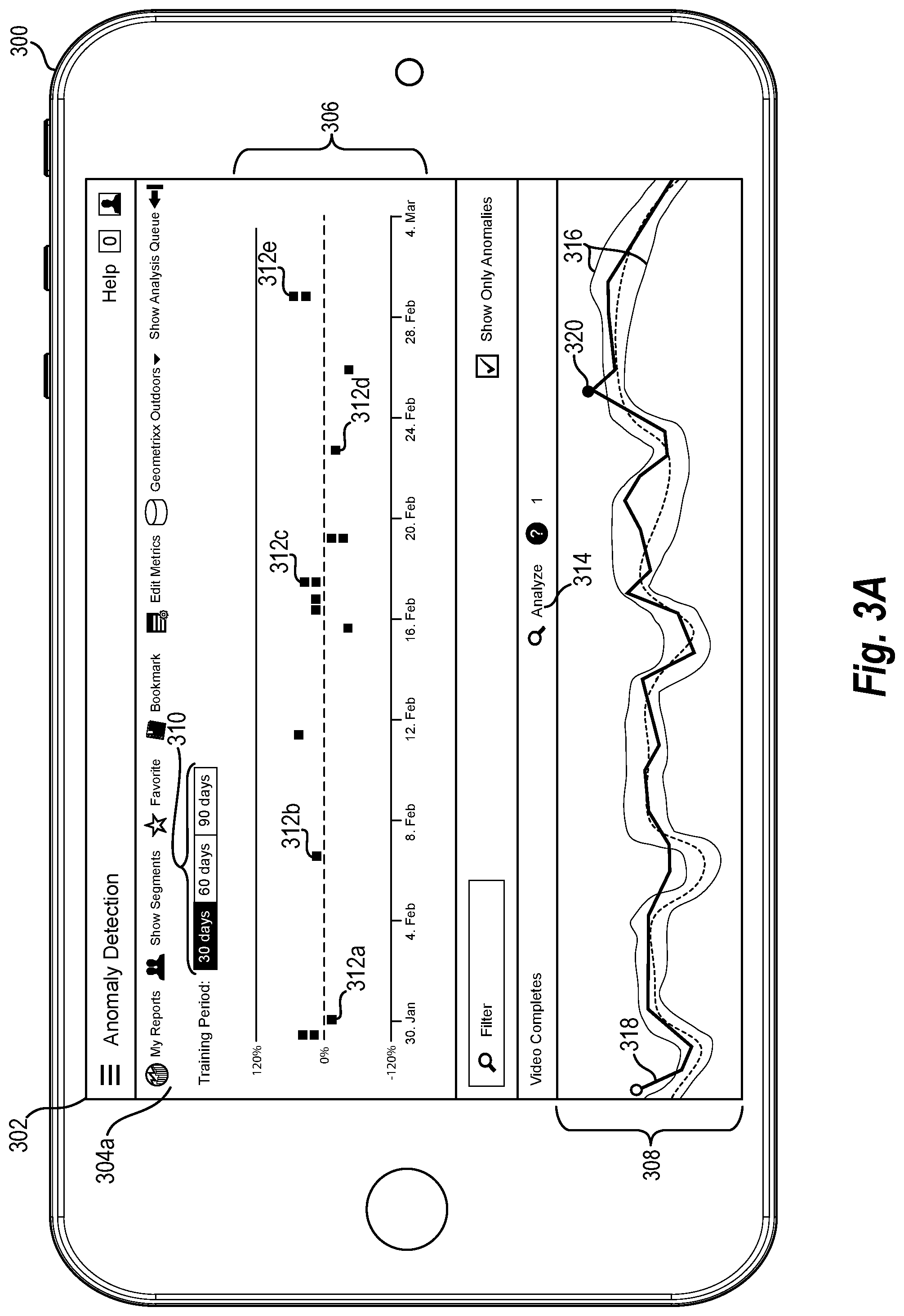 Patent US12184475 Figure 3 – Identifying contributing factors to a metric anomaly