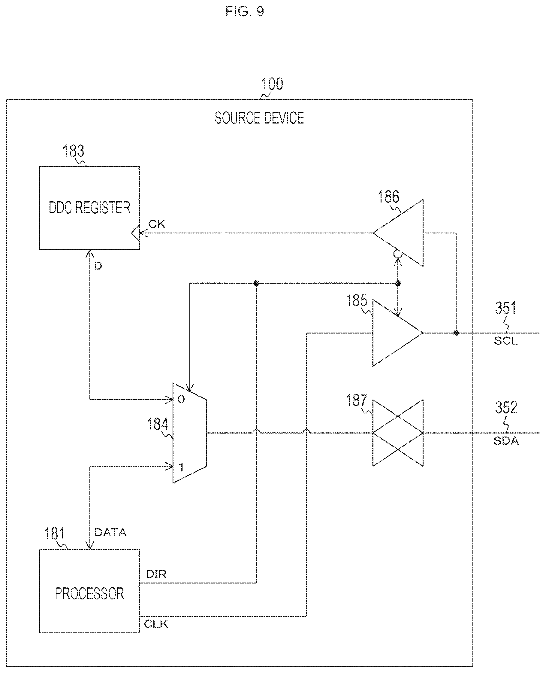 Patent US12184589 Figure 9 – Interface circuit and information processing system for detecting a connection state based on a notification received through a hot plug detect line