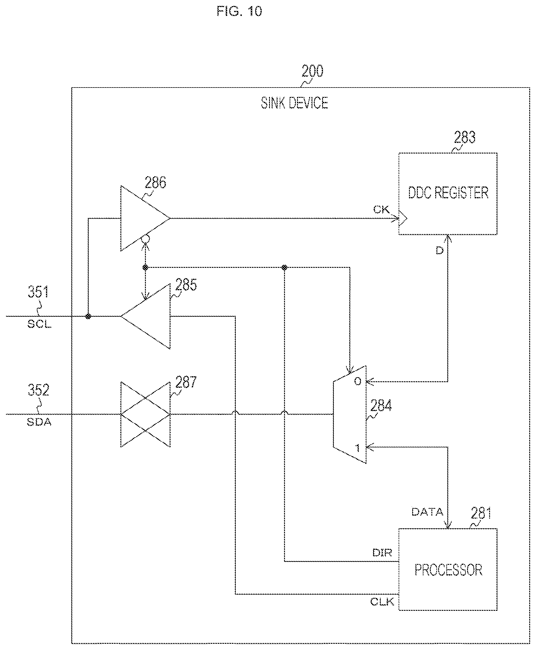 Patent US12184589 Figure 10 – Interface circuit and information processing system for detecting a connection state based on a notification received through a hot plug detect line