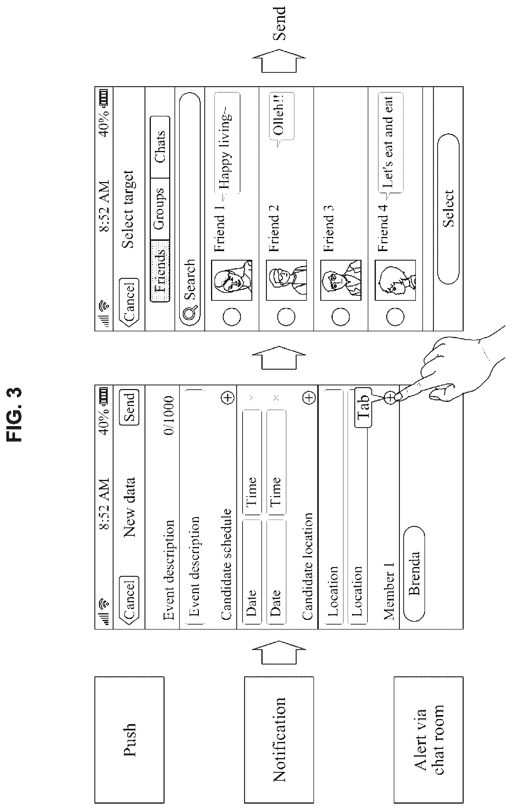 Patent US12184596 Figure 3 – Messenger-linked service system and method using a social graph of a messenger platform