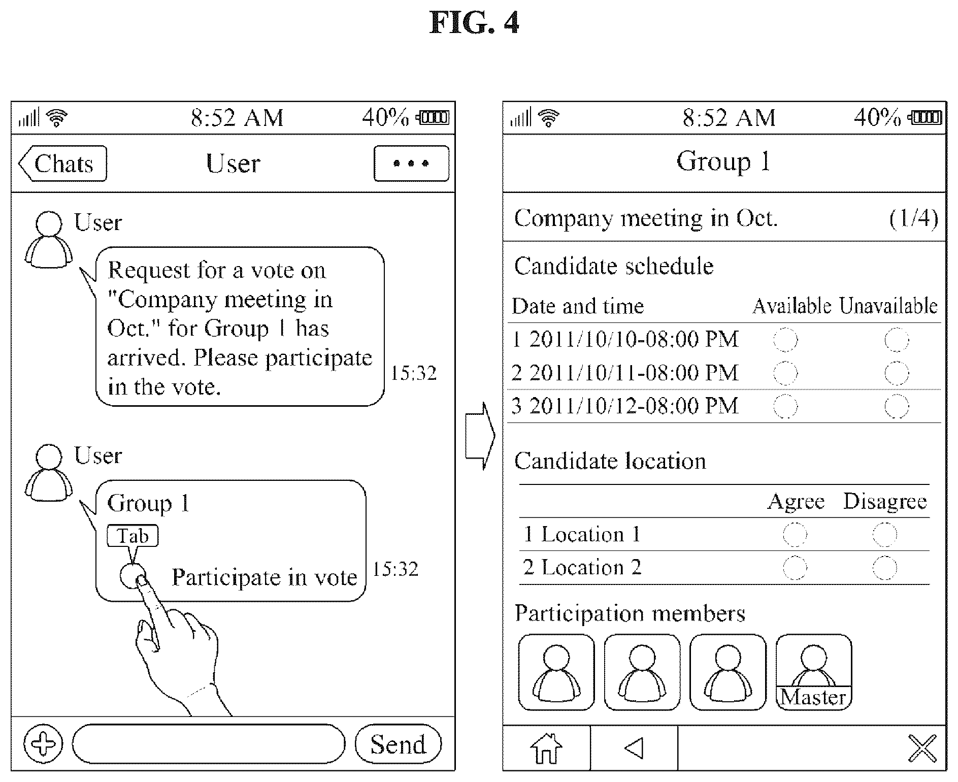 Patent US12184596 Figure 4 – Messenger-linked service system and method using a social graph of a messenger platform