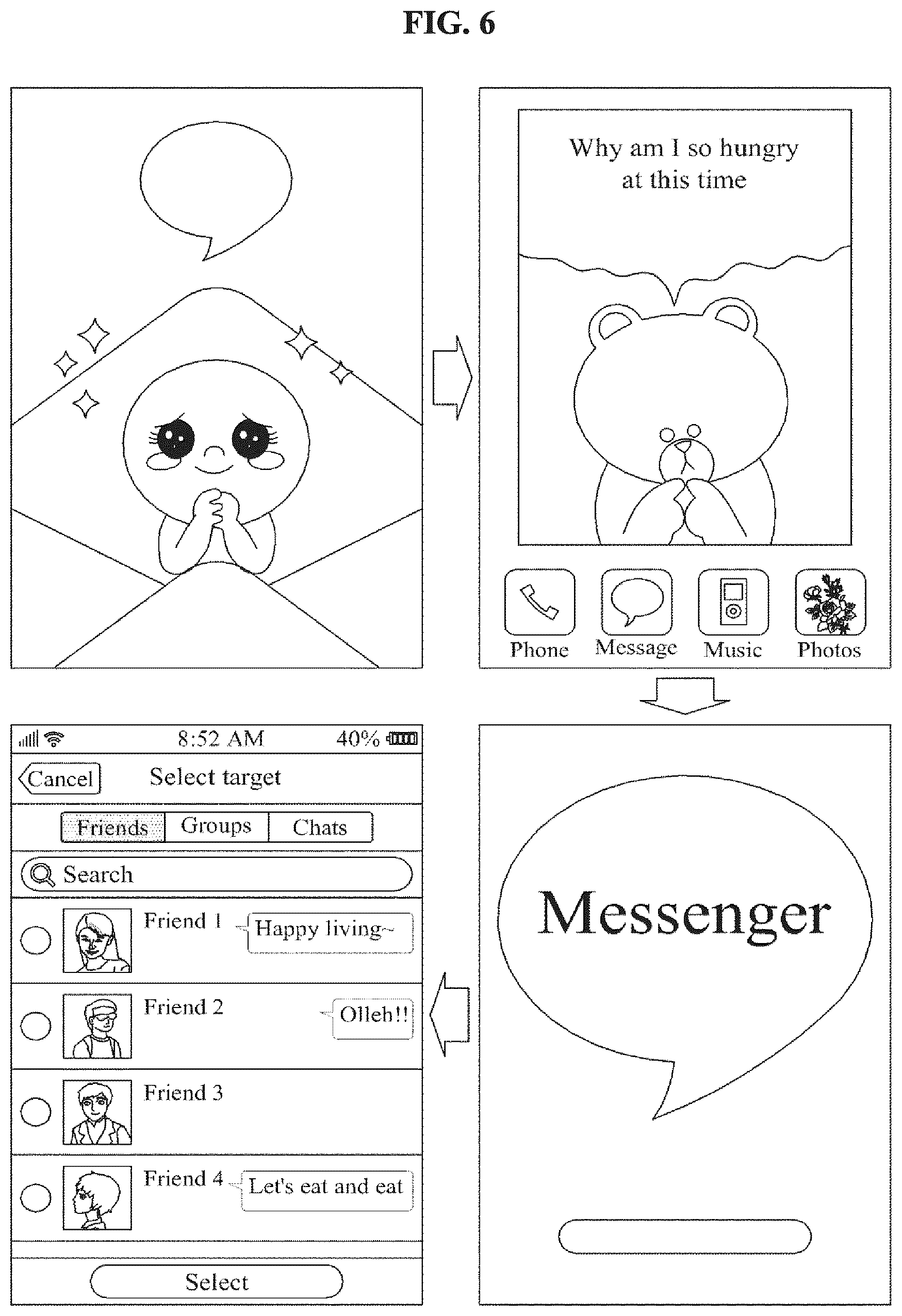 Patent US12184596 Figure 6 – Messenger-linked service system and method using a social graph of a messenger platform