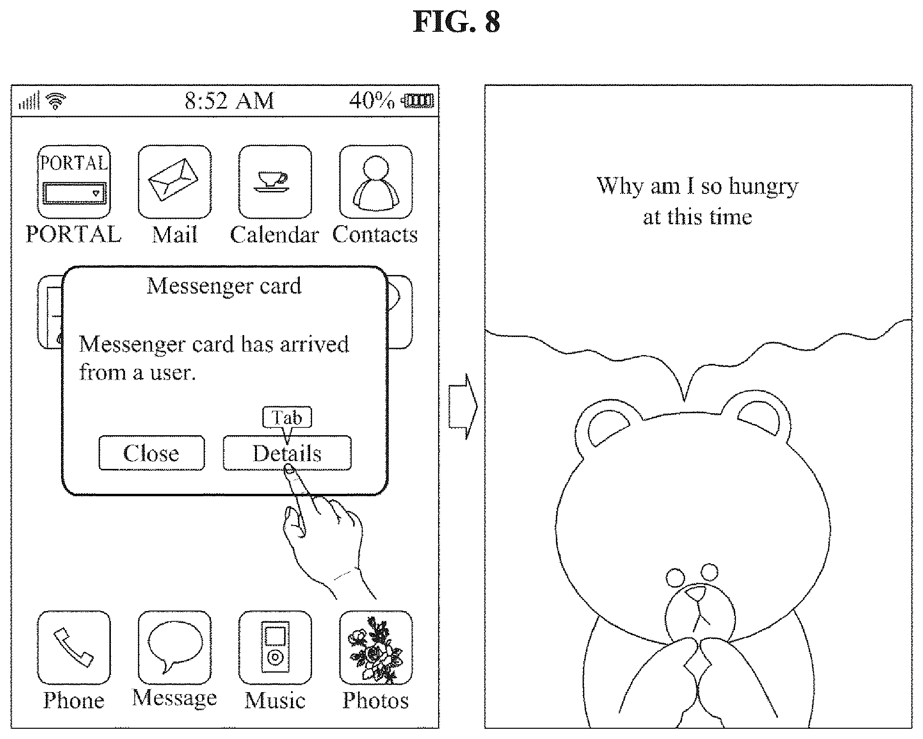 Patent US12184596 Figure 8 – Messenger-linked service system and method using a social graph of a messenger platform