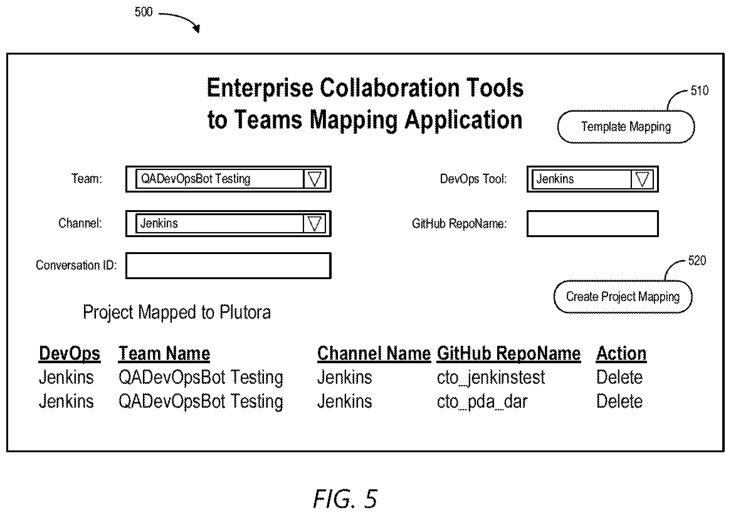 Patent US12184633 Figure 5 – Bi-directional enterprise software integration with collaboration tools