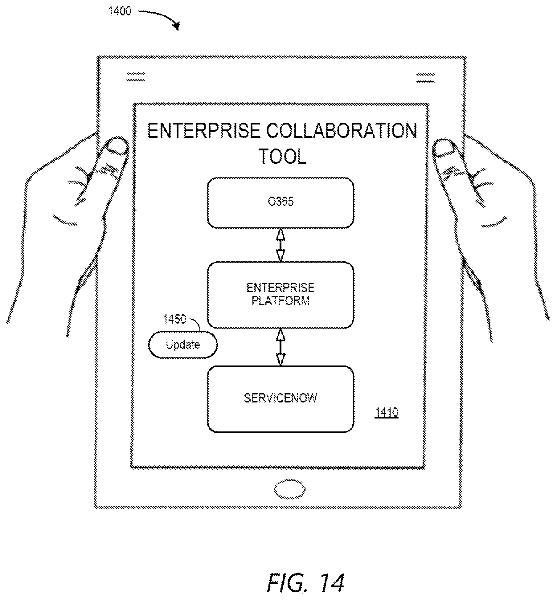 Patent US12184633 Figure 15 – Bi-directional enterprise software integration with collaboration tools