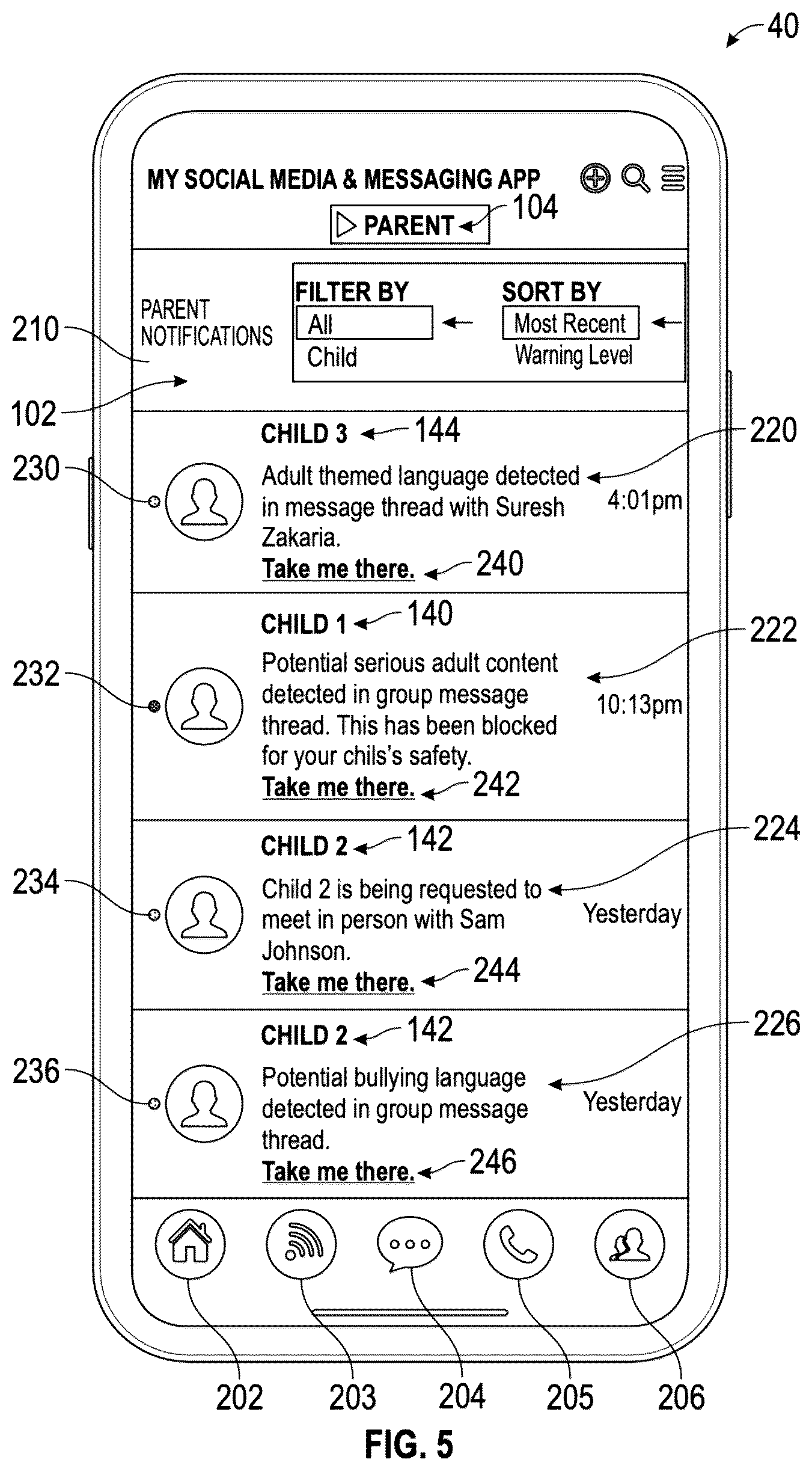 Patent US12184658 Figure 5 – Method and system for allowing a custodian to manage a plurality of user accounts on a computing device via a device application