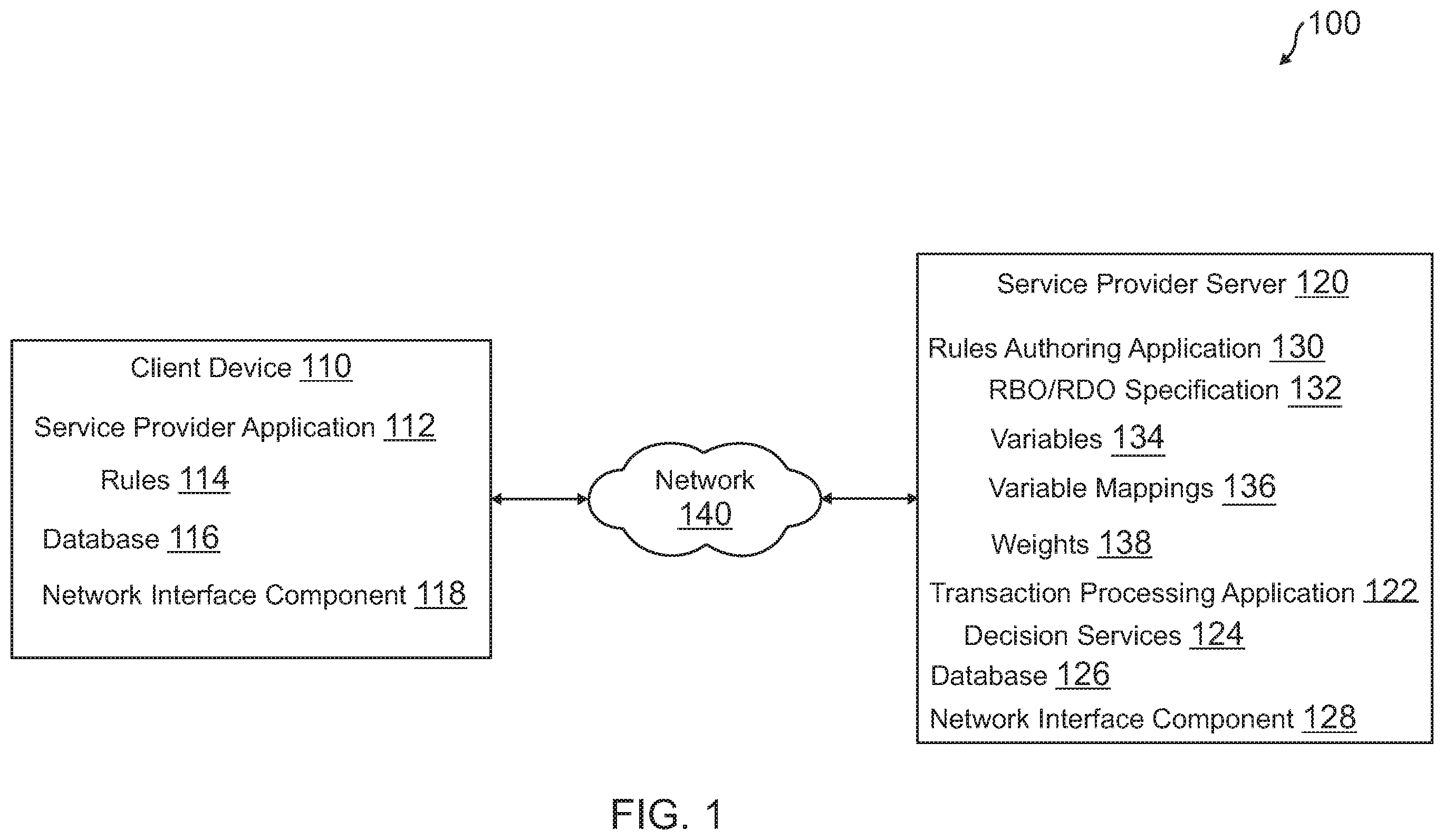 Patent US12184730 Figure 1 – Determining processing weights of rule variables for rule processing optimization