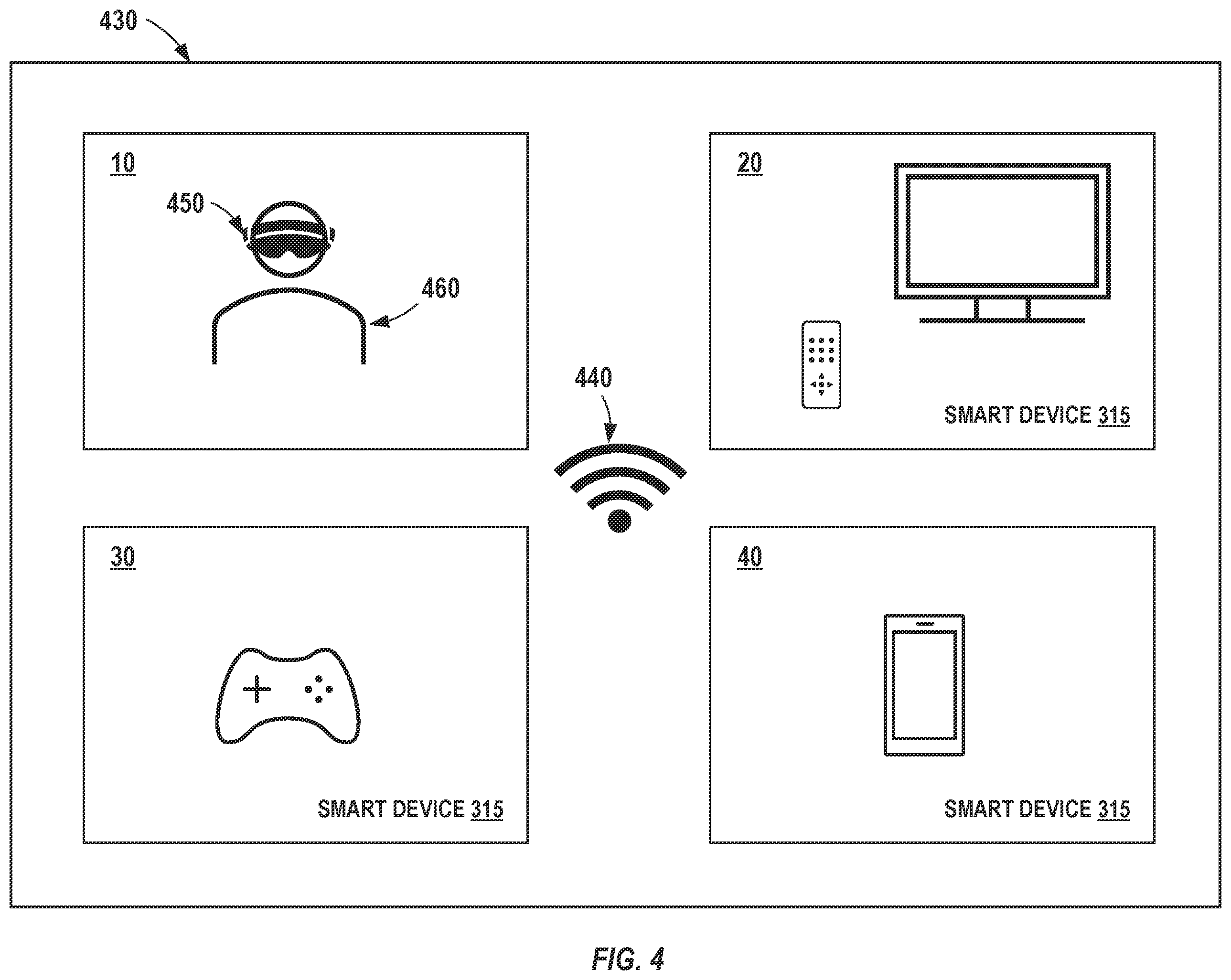 Patent US12184731 Figure 4 – Executing application programming interface calls in an augmented reality environment