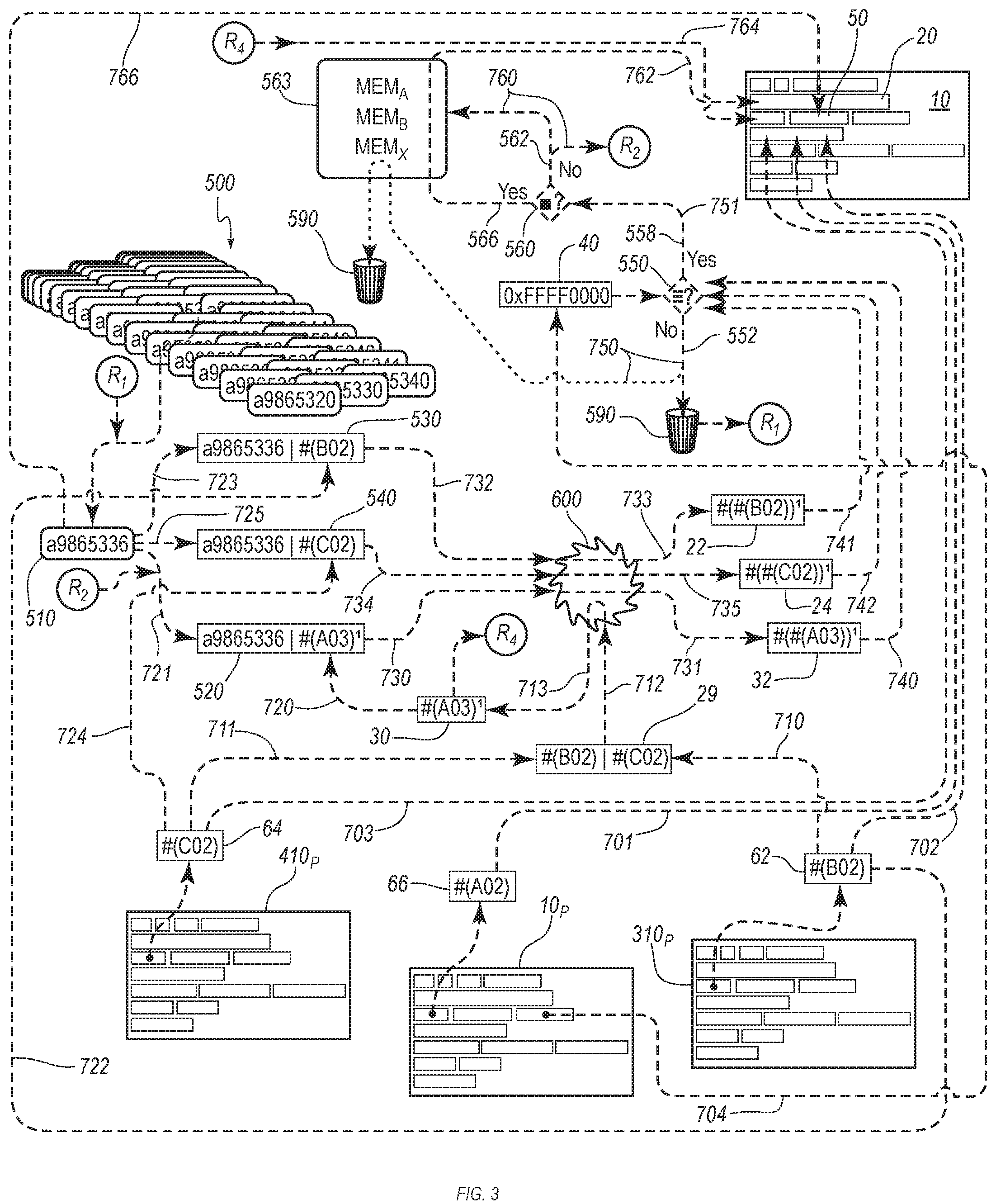 Patent US12184784 Figure 3 – Detection of anomalies in a computer system