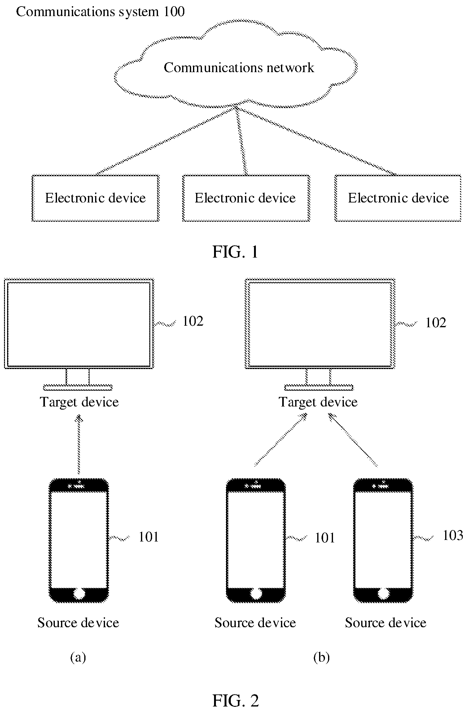Patent US12184921 — Cross-device content projection method and electronic device — Figure 1