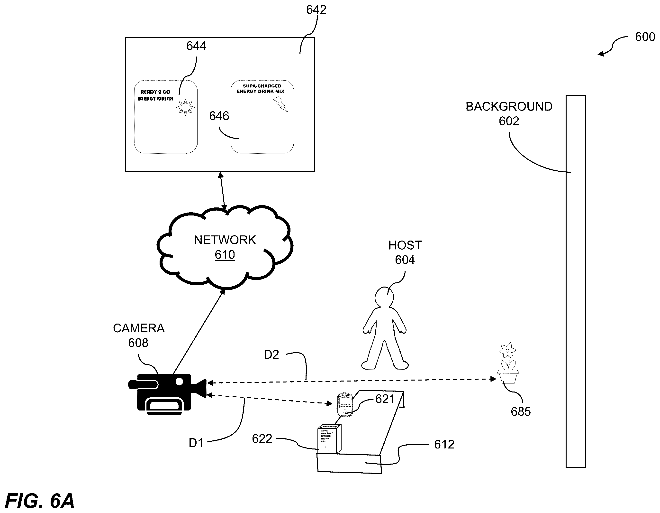 Patent US12184947 Figure 6 – Manipulating video livestream background images