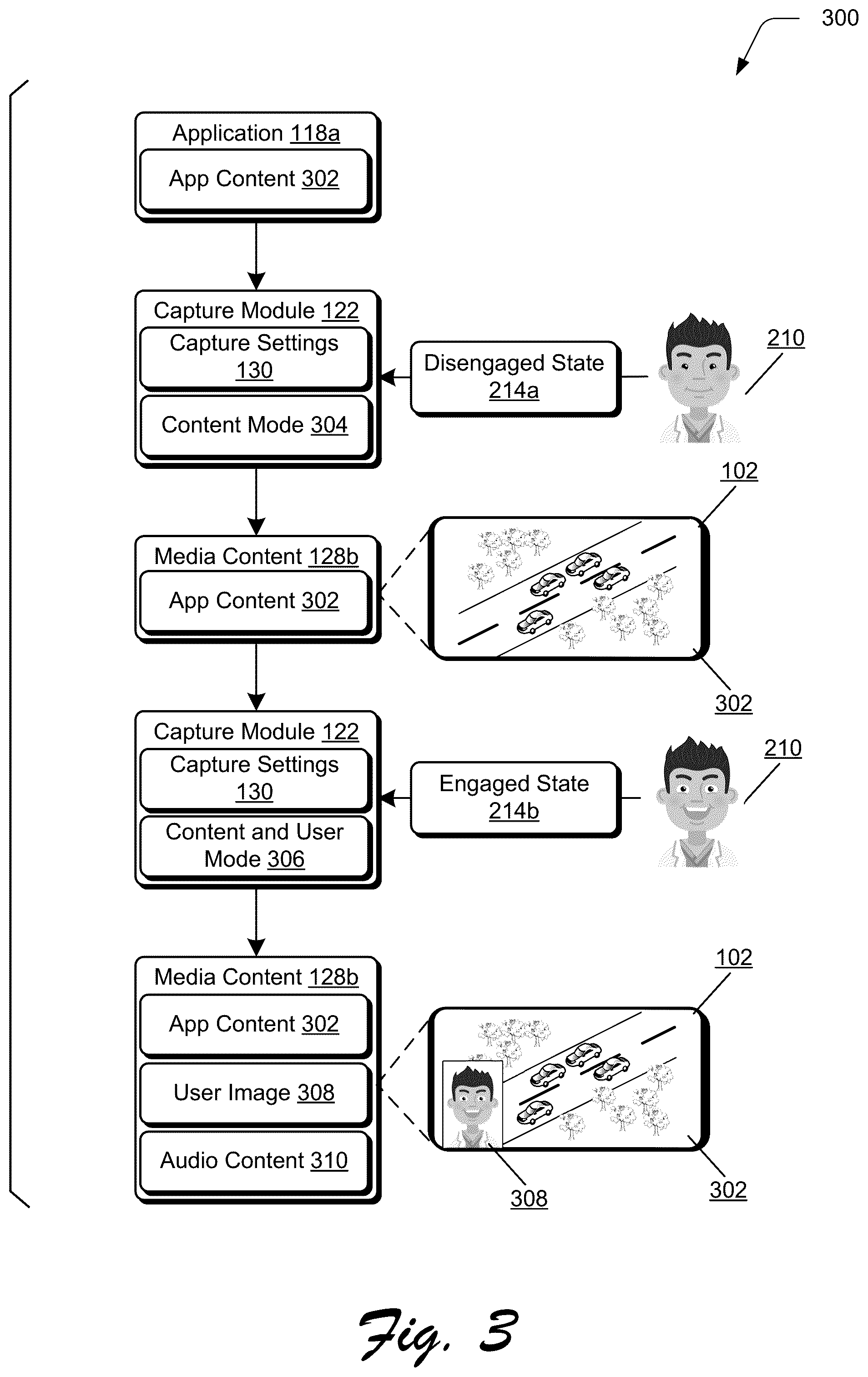 Patent US12184955 Figure 4 – User state for user image in media content