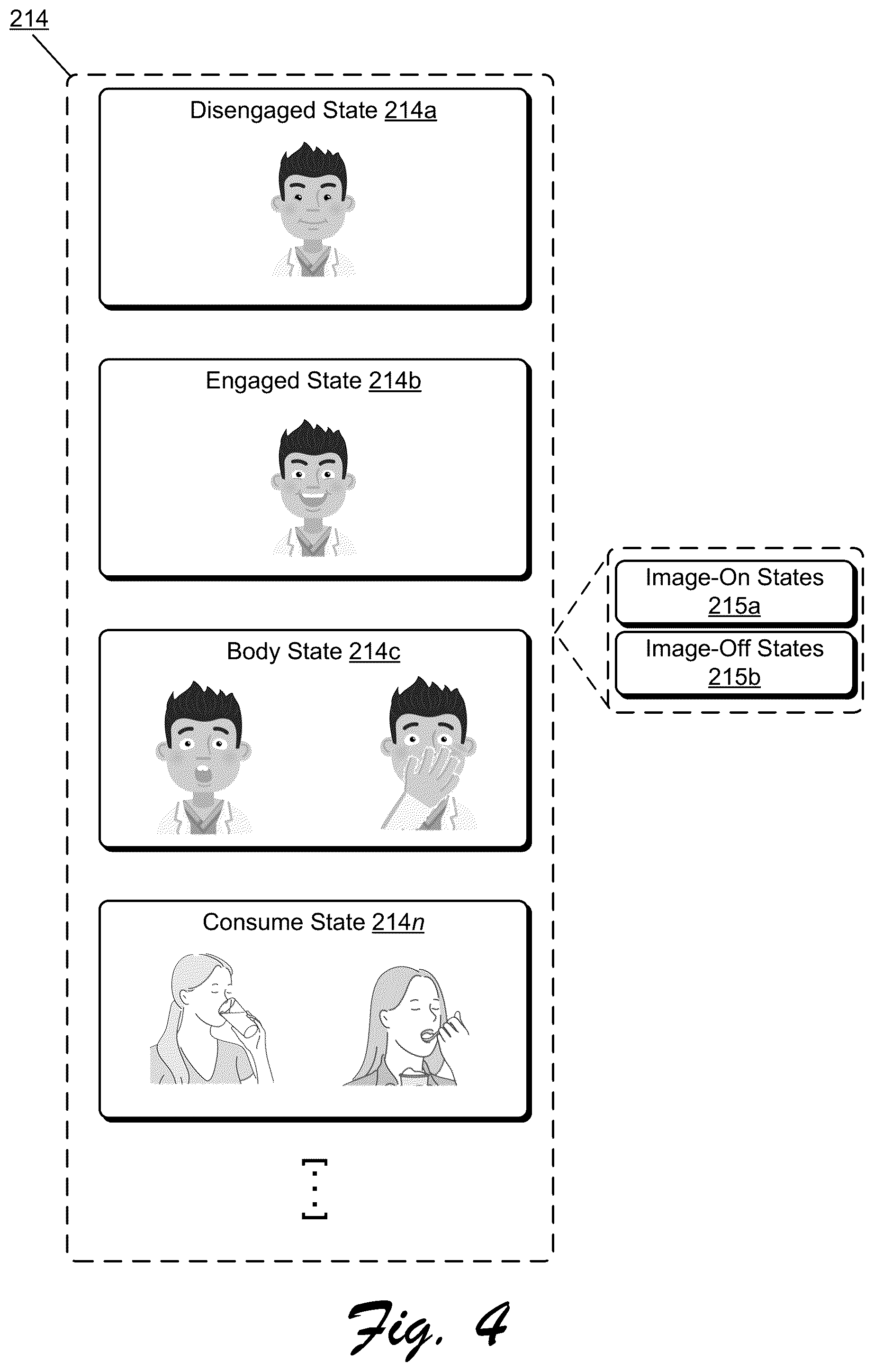 Patent US12184955 Figure 5 – User state for user image in media content