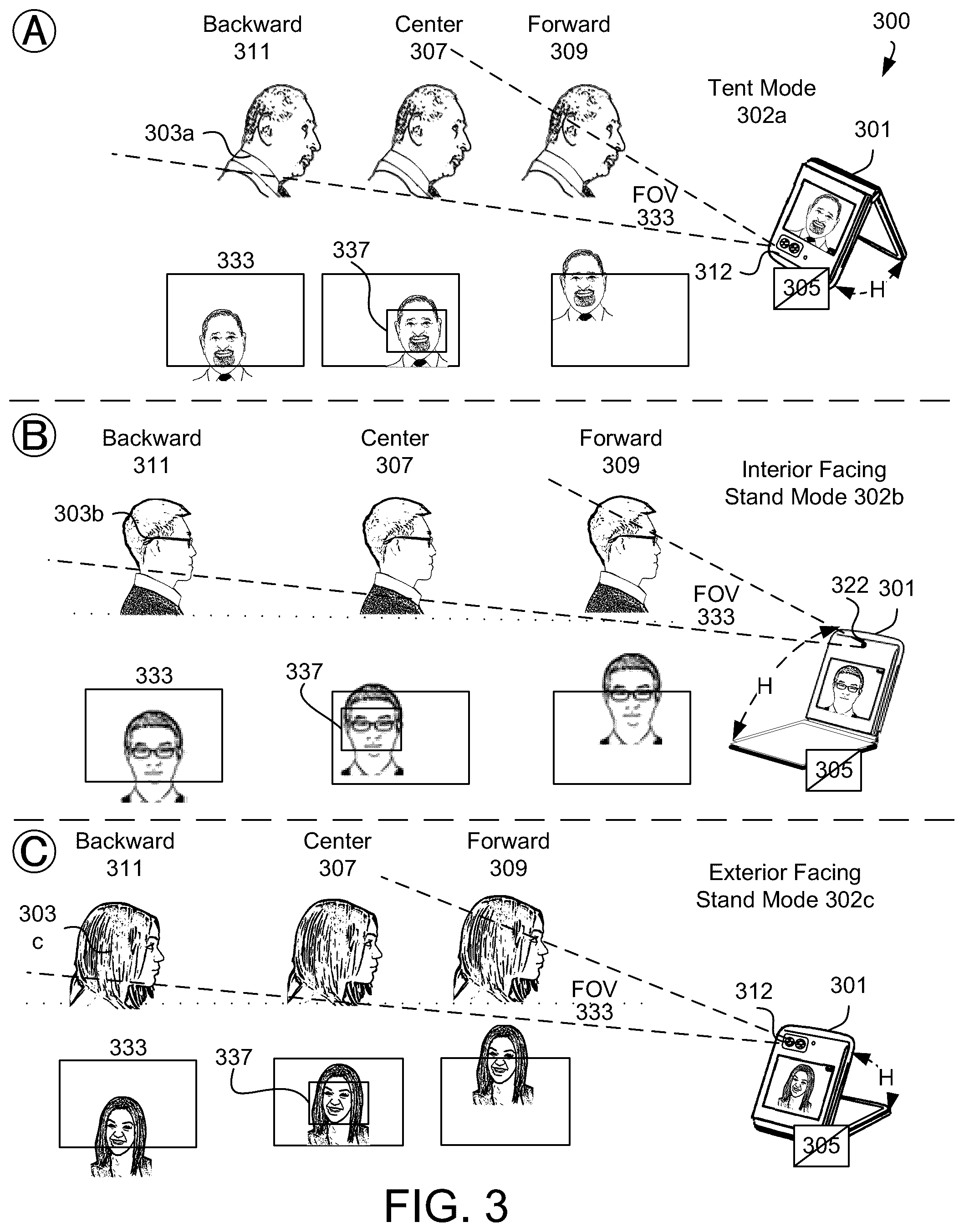 Patent US12184982 Figure 3 – Autonomous form factor control of a foldable mobile device