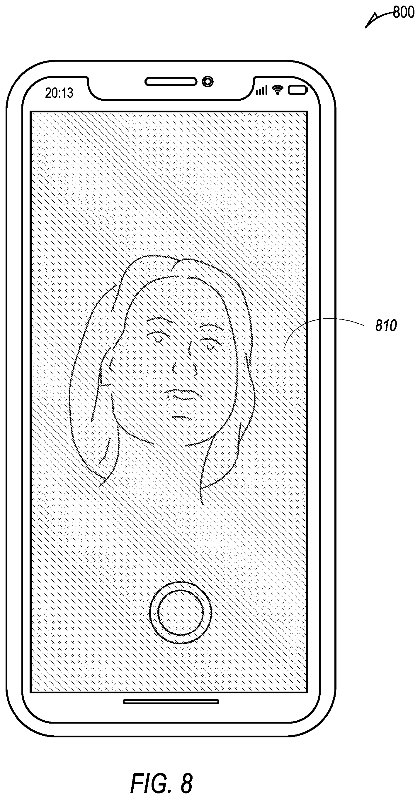Patent US12184988 Figure 8 – Adaptive front flash view