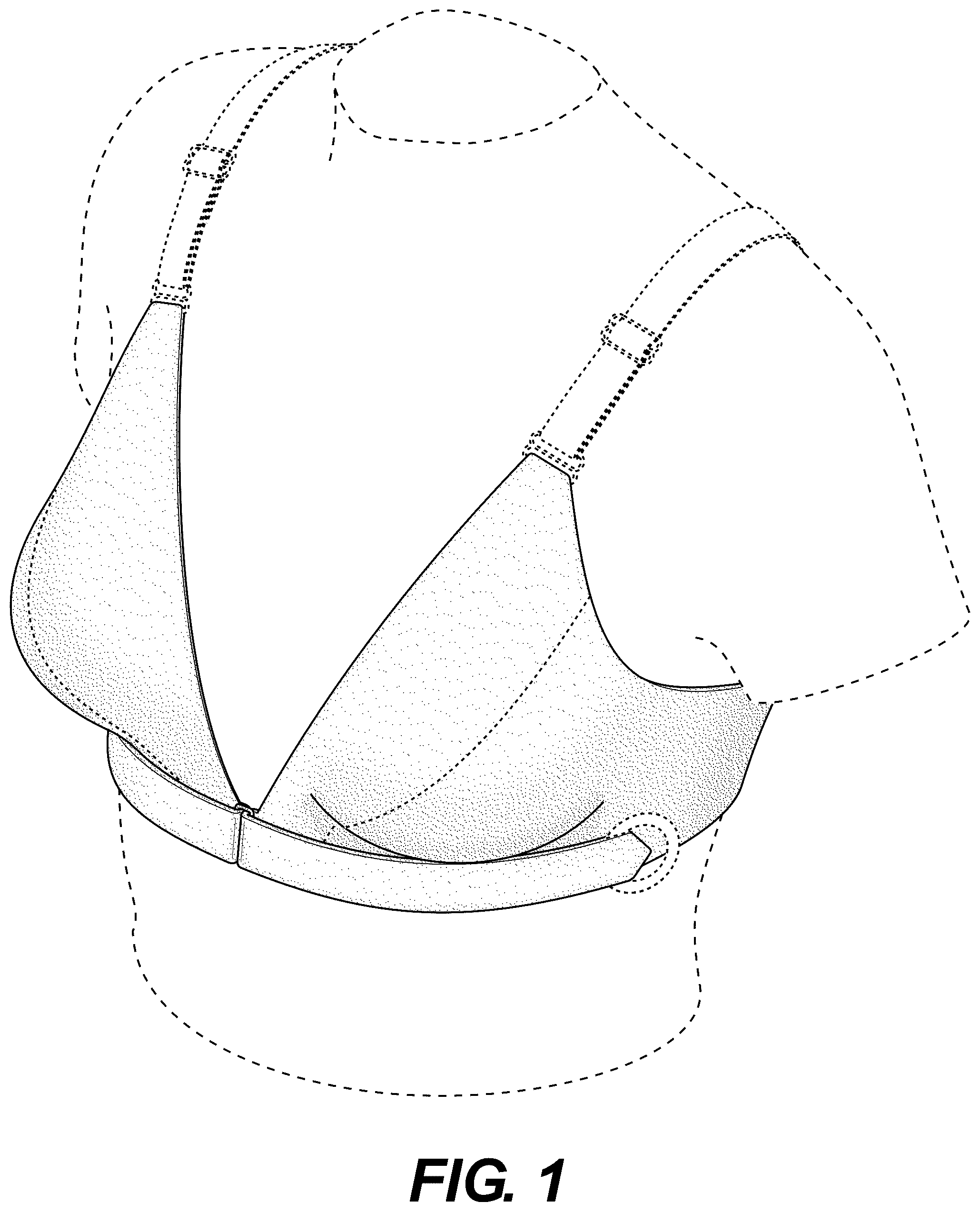 Patent USD1043036 Figure 1 – Plunge bra for women with limited mobility