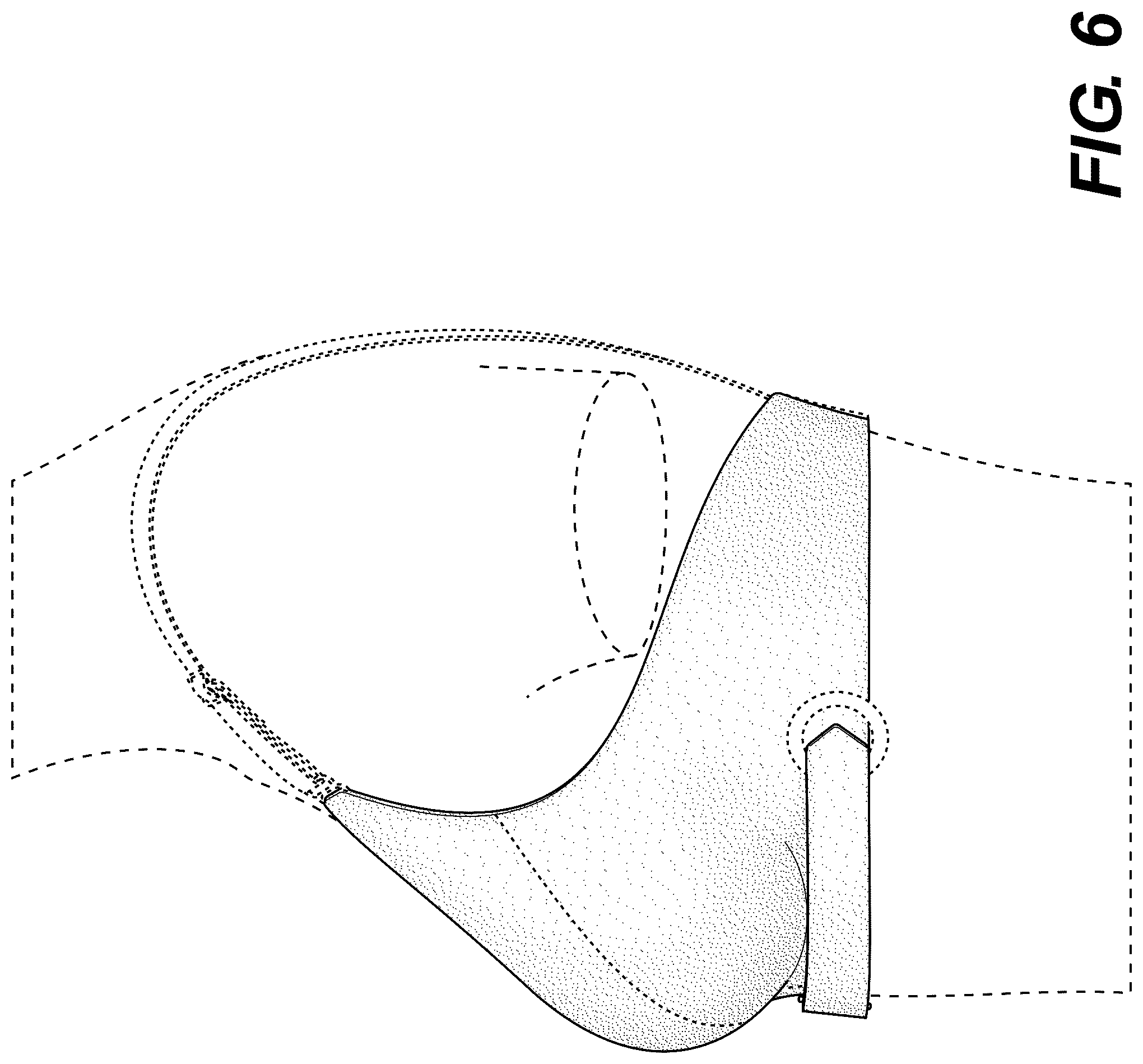 Patent USD1043036 Figure 6 – Plunge bra for women with limited mobility