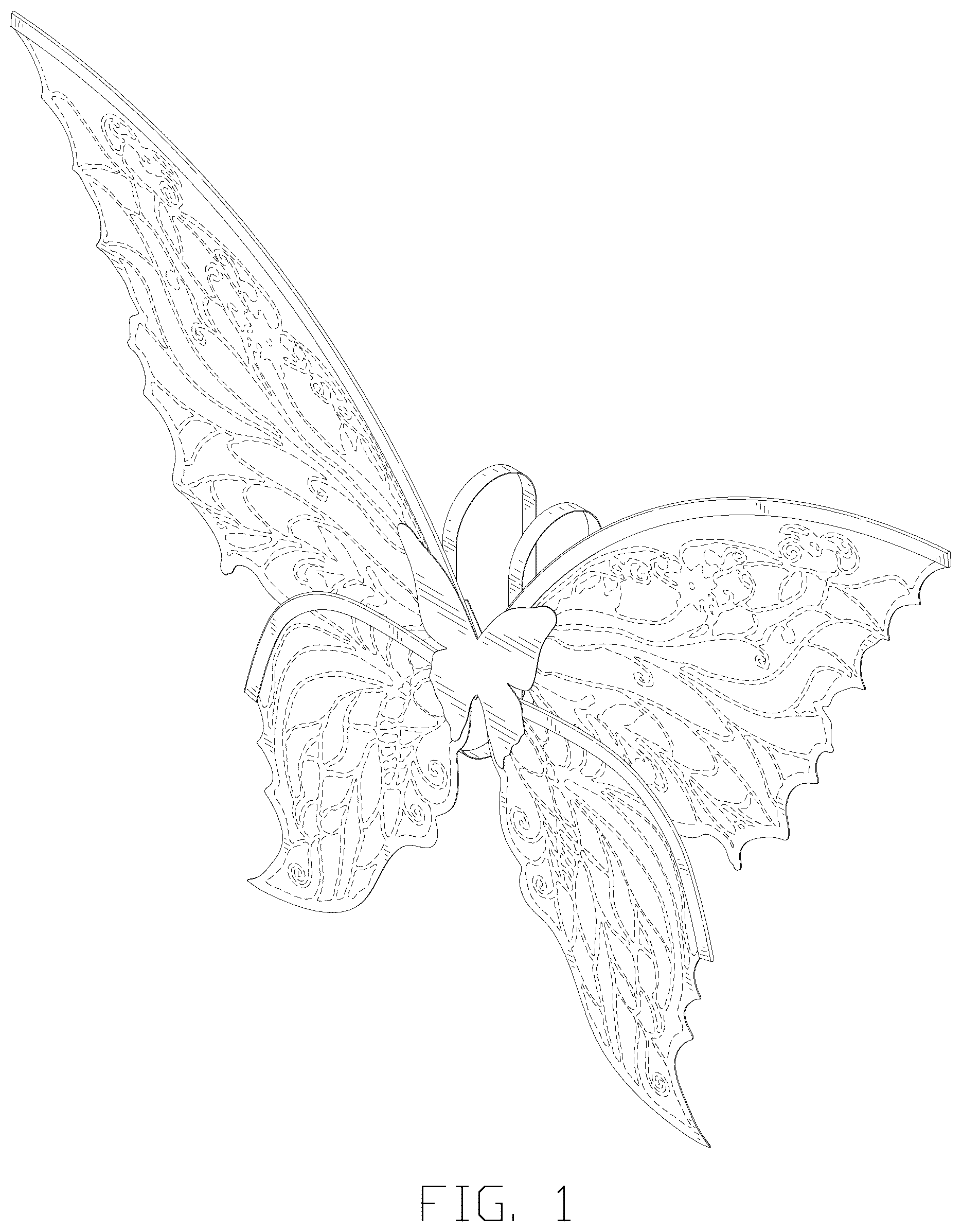 Patent USD1043041 Figure 1 – Four-winged fairy wings