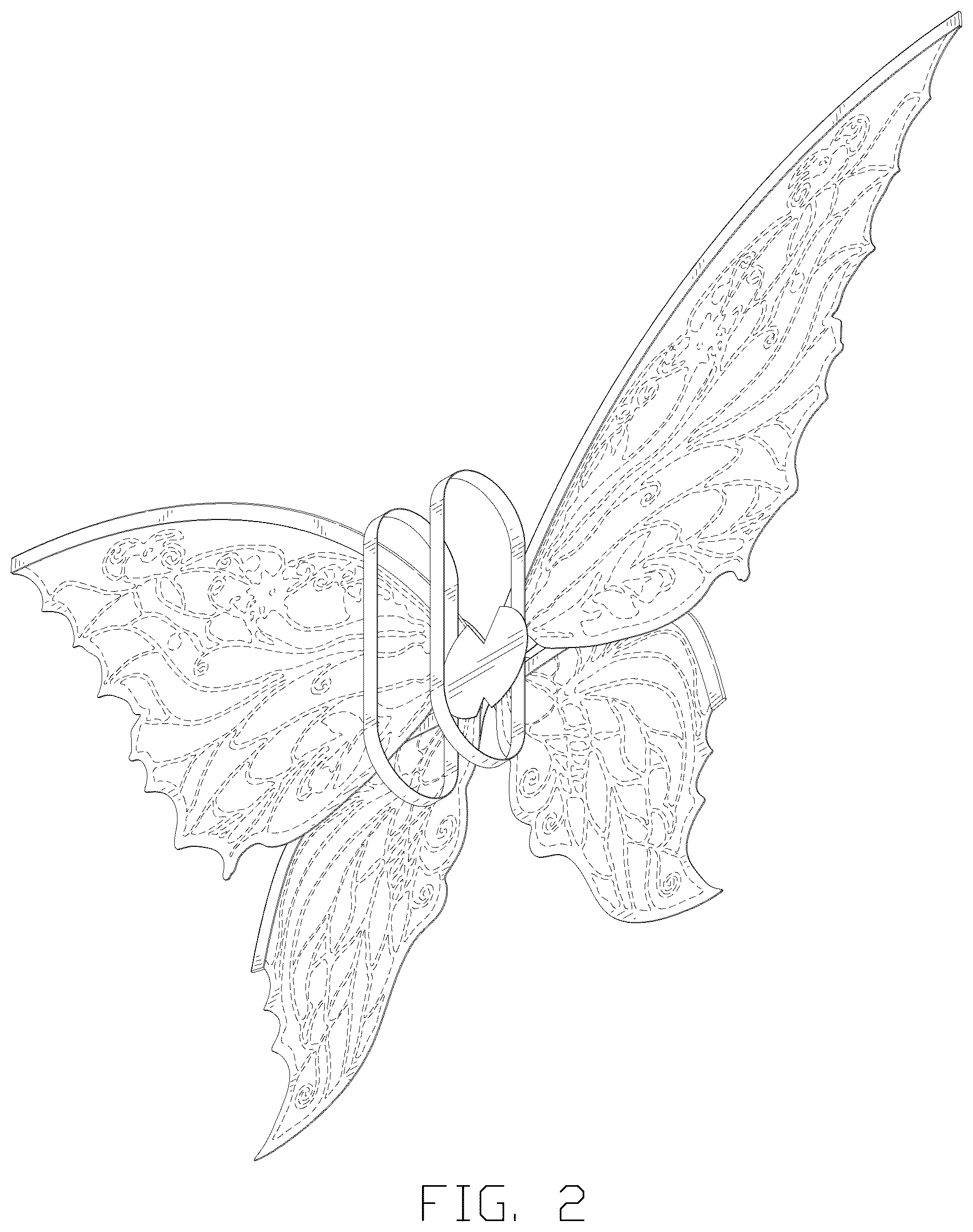 Patent USD1043041 Figure 2 – Four-winged fairy wings