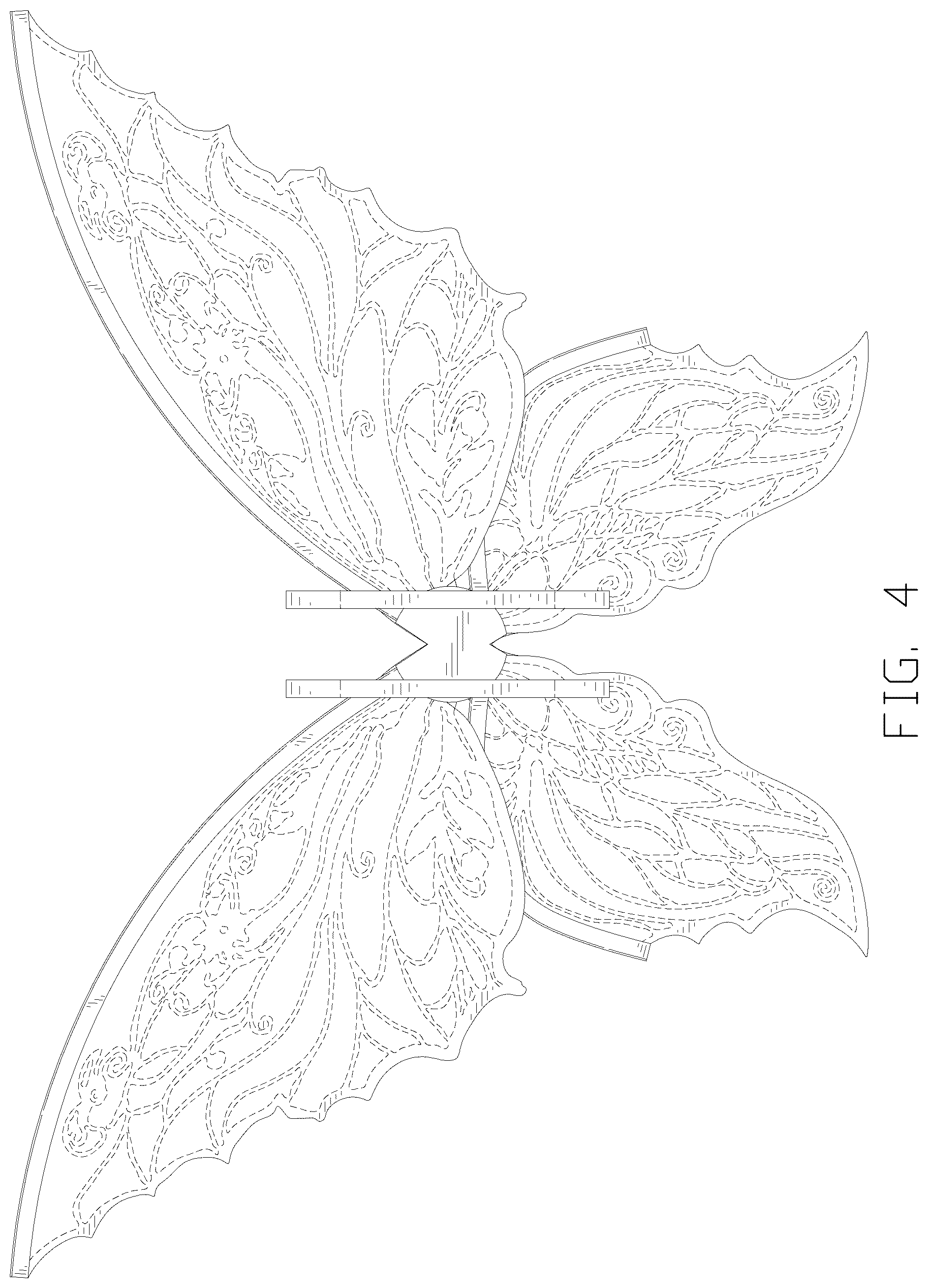 Patent USD1043041 Figure 4 – Four-winged fairy wings