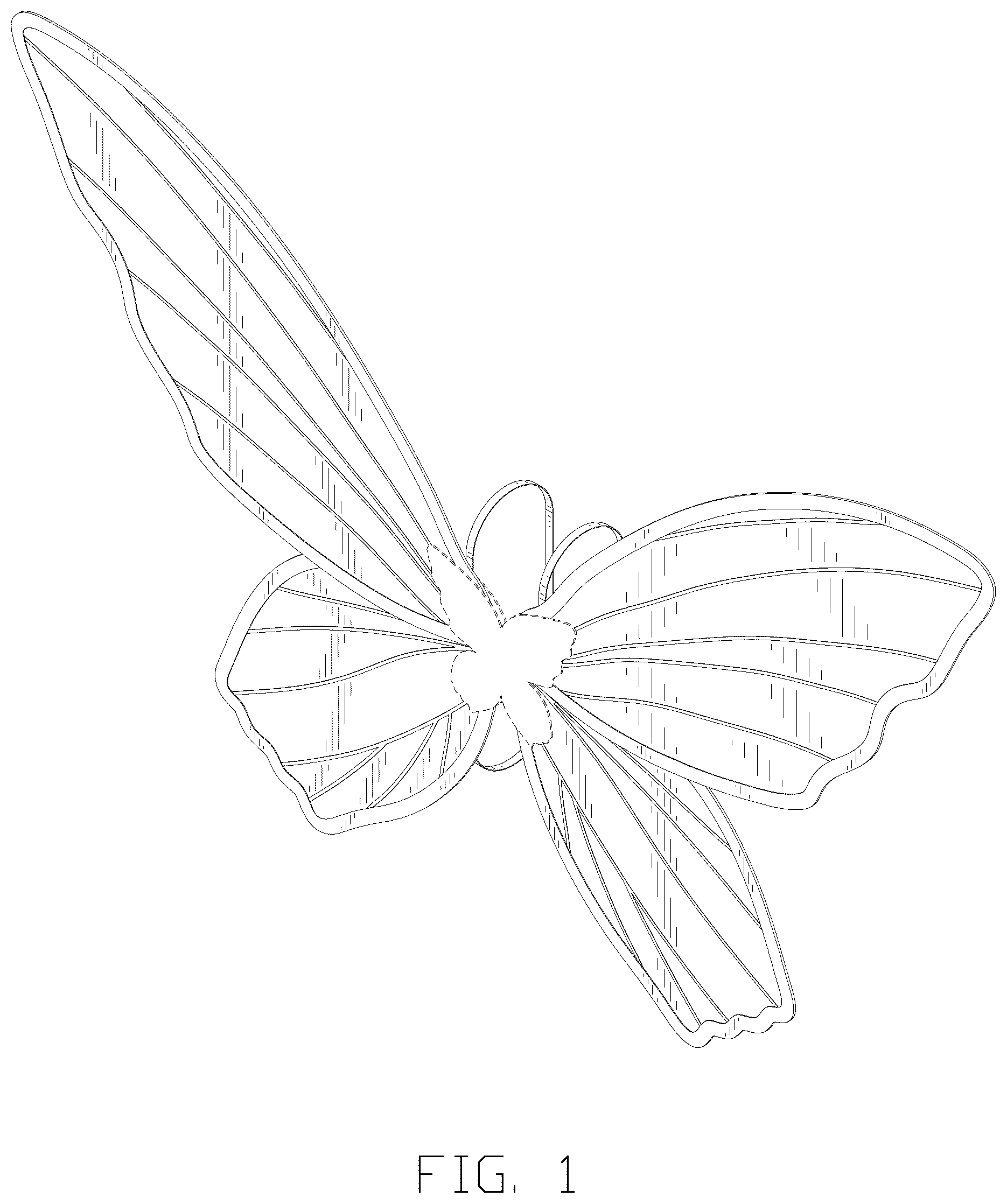 Patent USD1043042 Figure 1 – Four-winged fairy wings