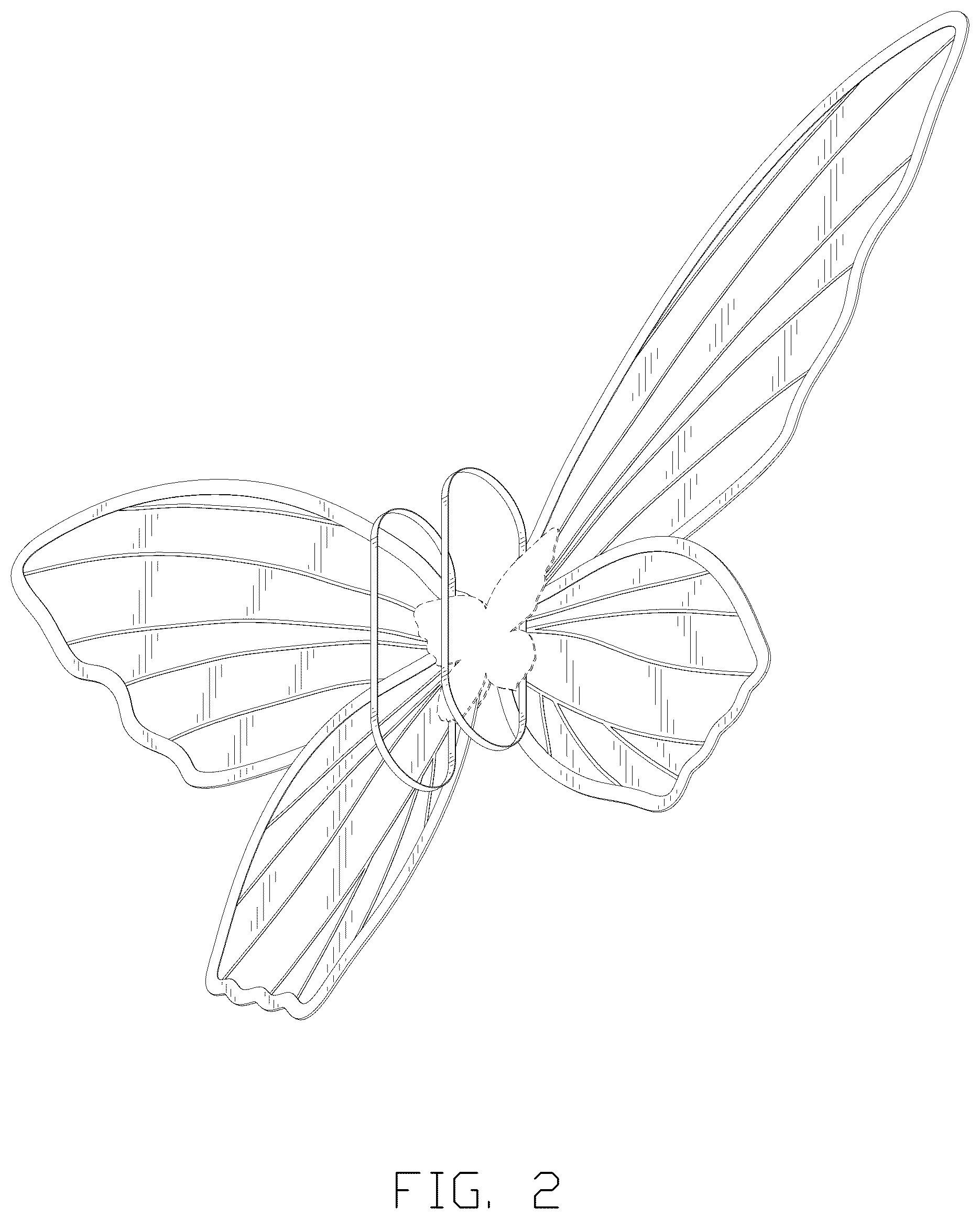Patent USD1043042 Figure 2 – Four-winged fairy wings
