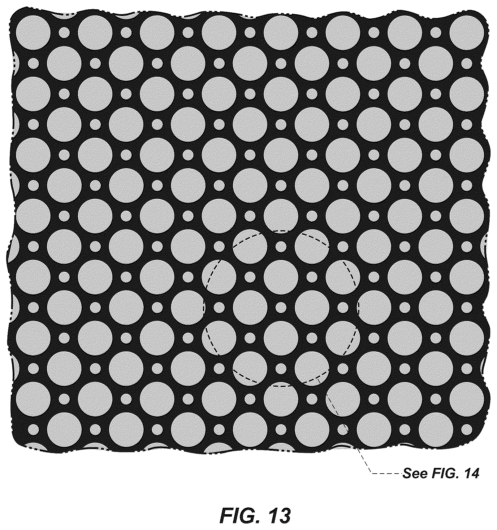 Patent USD1043044 Figure 13 – Patterned material for body wear and gear