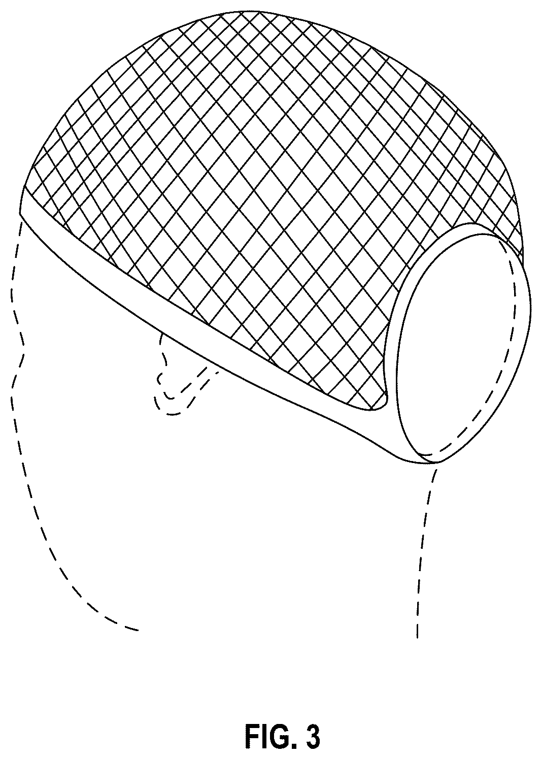 Patent USD1043051 Figure 3 – Ponytail hairnet