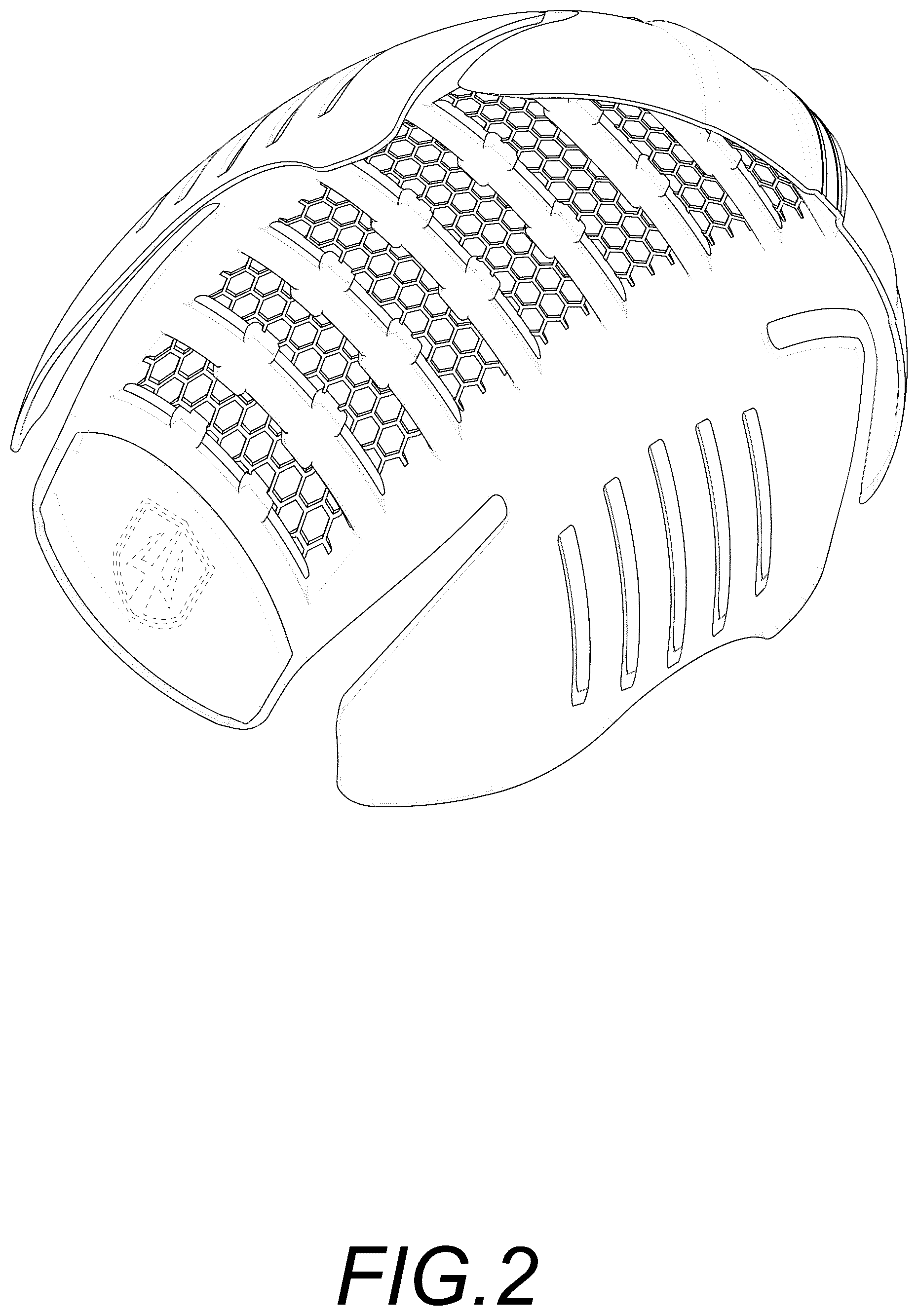 Patent USD1043054 Figure 2 – Bump cap inner shell