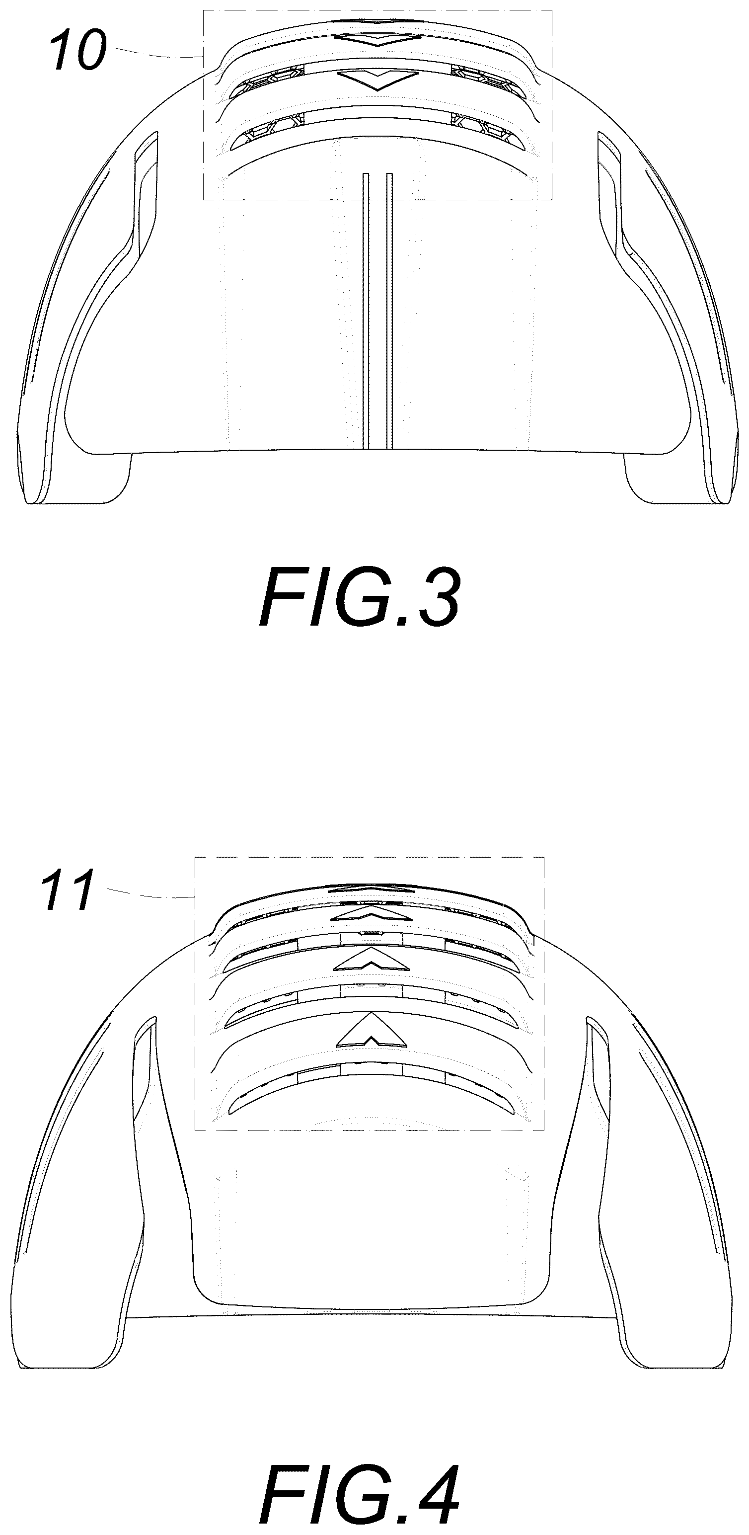 Patent USD1043054 Figure 3 – Bump cap inner shell