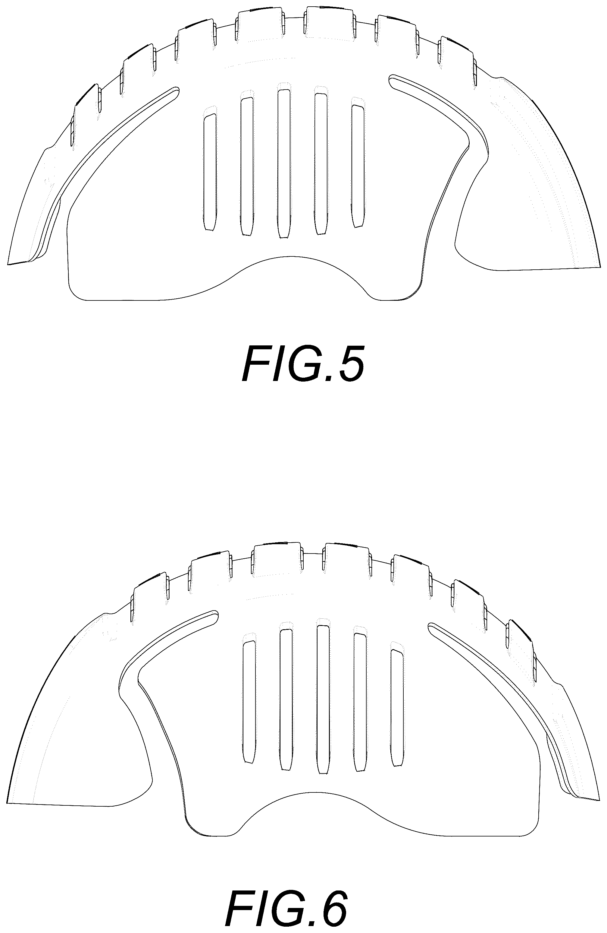 Patent USD1043054 Figure 4 – Bump cap inner shell