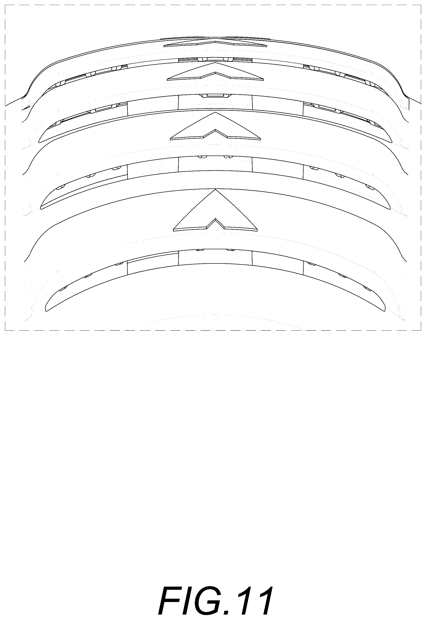 Patent USD1043054 Figure 8 – Bump cap inner shell