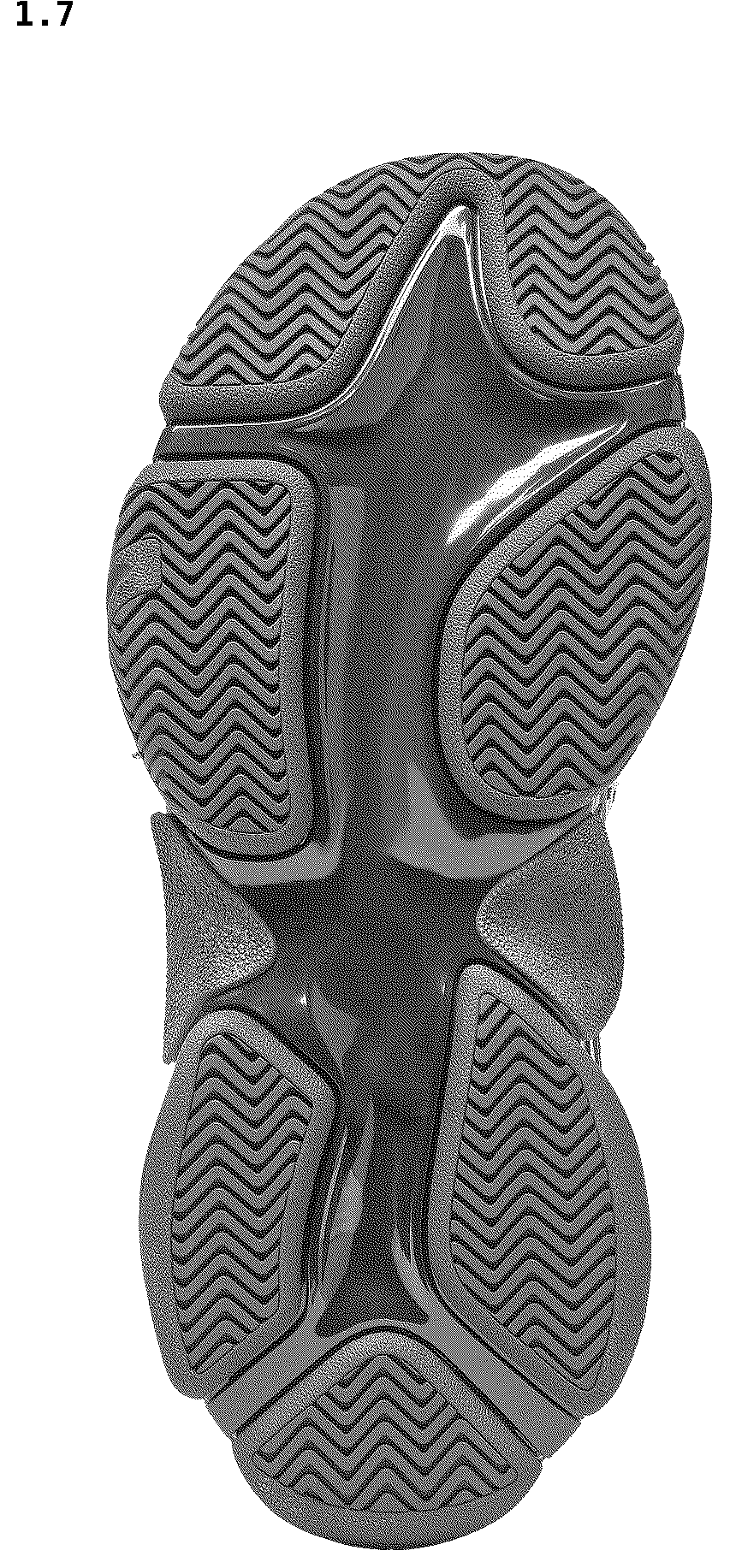 Patent USD1043057 Figure 7 – Shoe