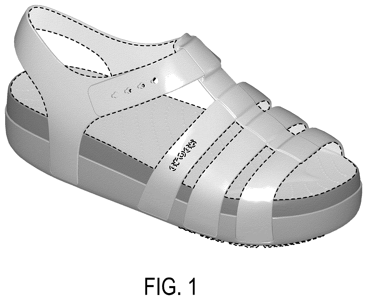 Patent USD1043061 Figure 1 – Footwear