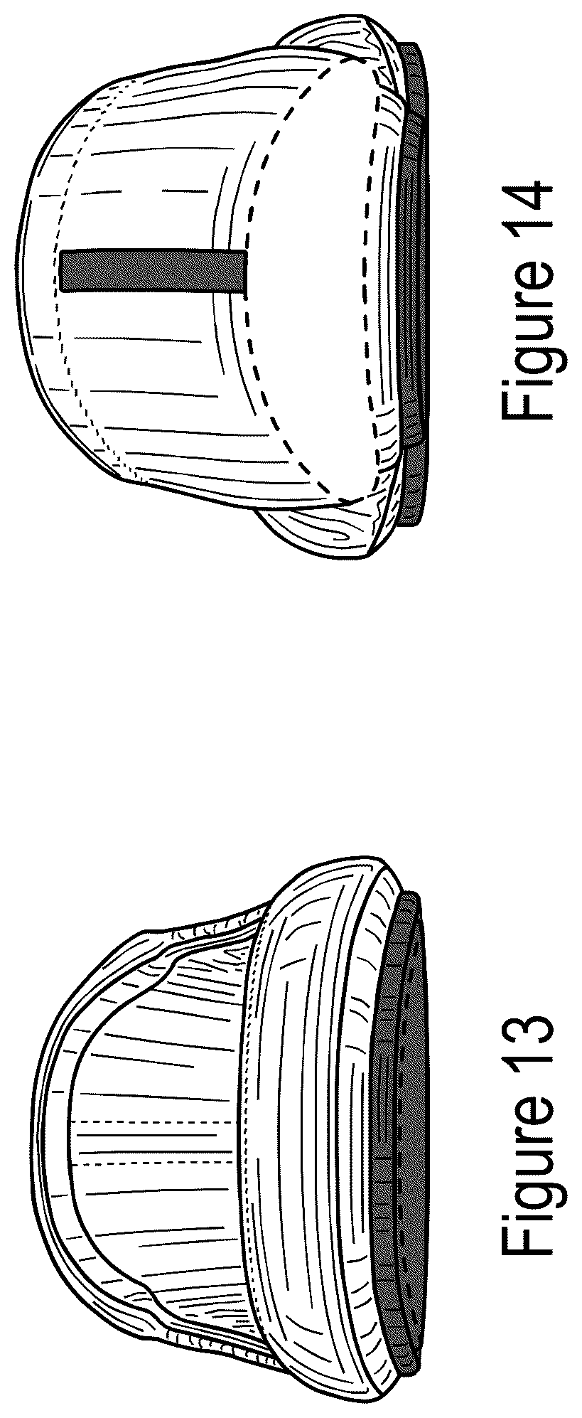 Patent USD1043063 Figure 12 – Dual-sole shoe with purple stripe and outsole patch