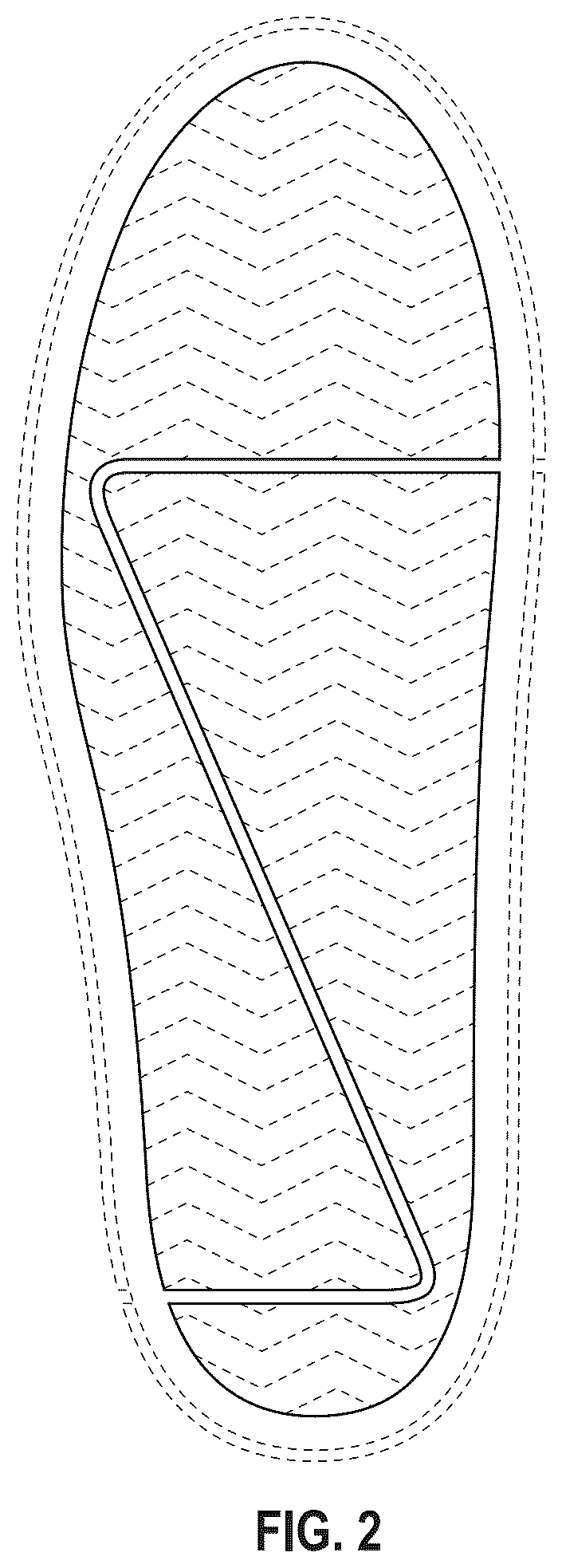 Patent USD1043065 Figure 2 – Footwear sole