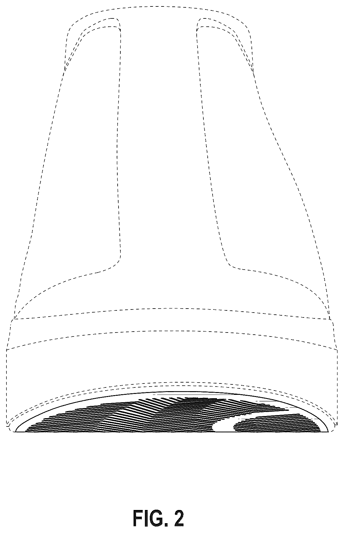 Patent USD1043067 Figure 2 – Shoe outsole bottom