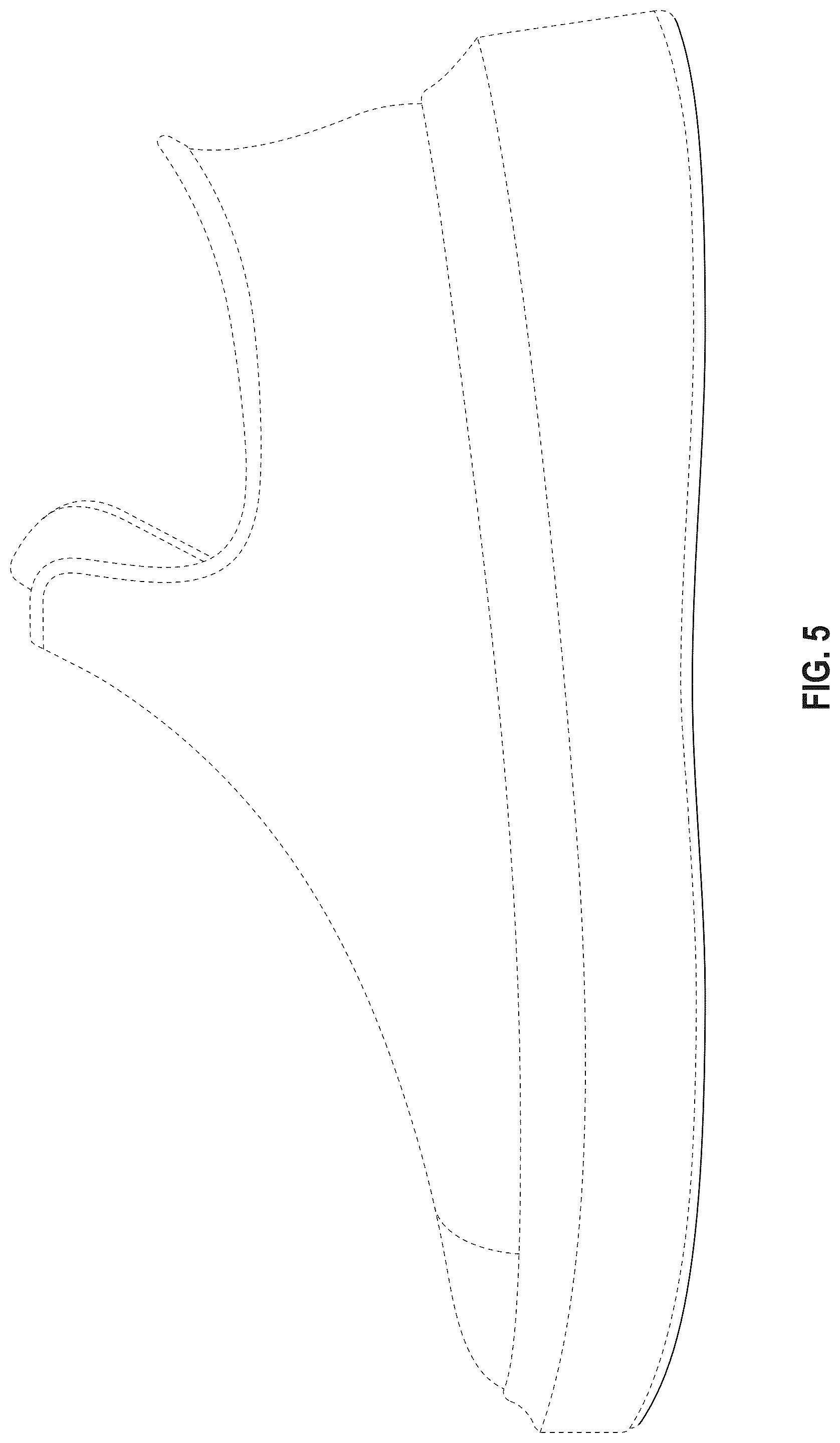 Patent USD1043067 Figure 5 – Shoe outsole bottom