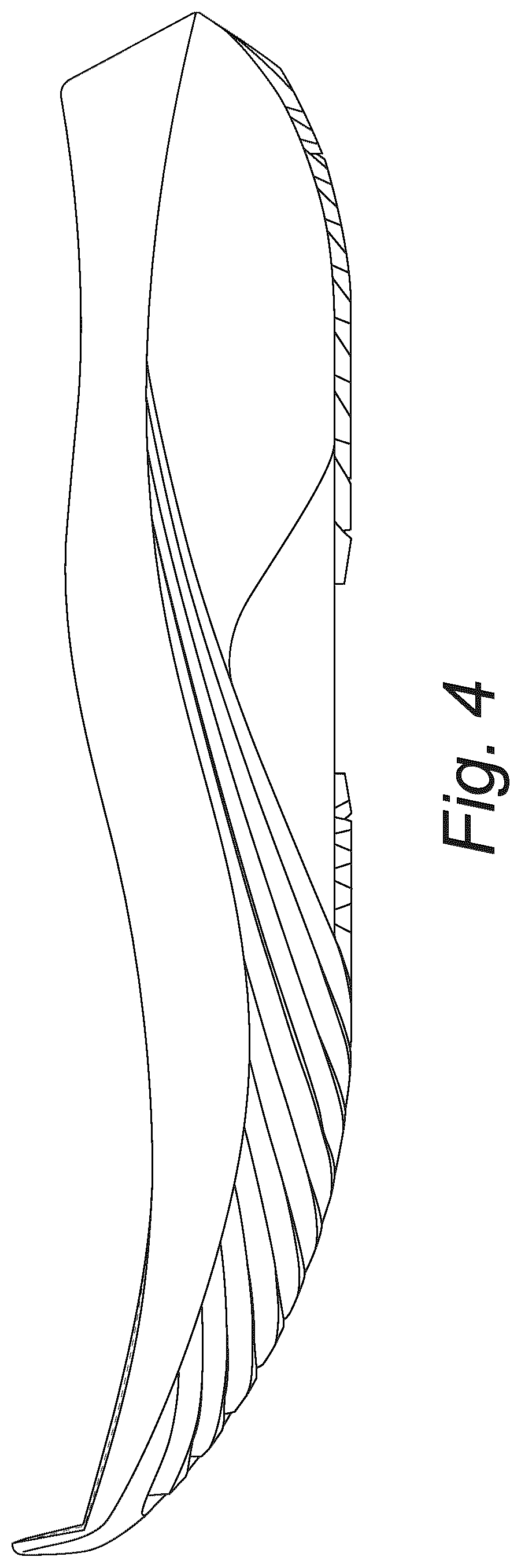 Patent USD1043073 Figure 4 – Footwear sole
