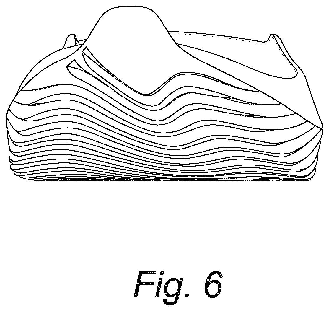 Patent USD1043073 Figure 6 – Footwear sole