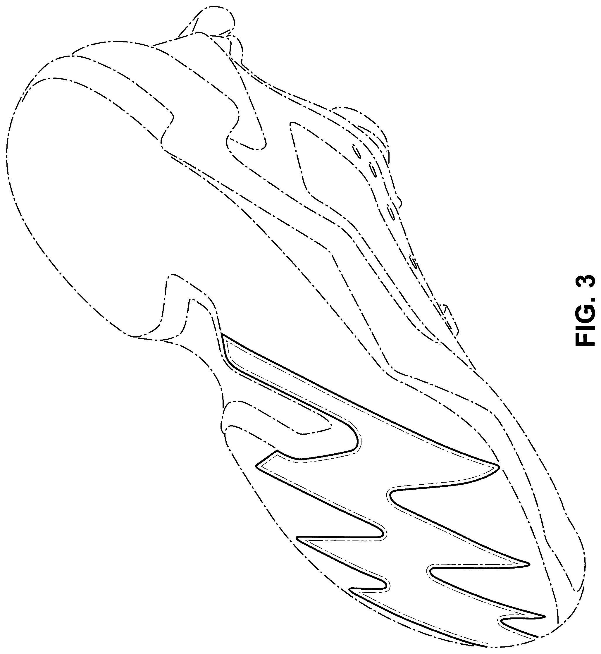 Patent USD1043074 Figure 3 – Shoe