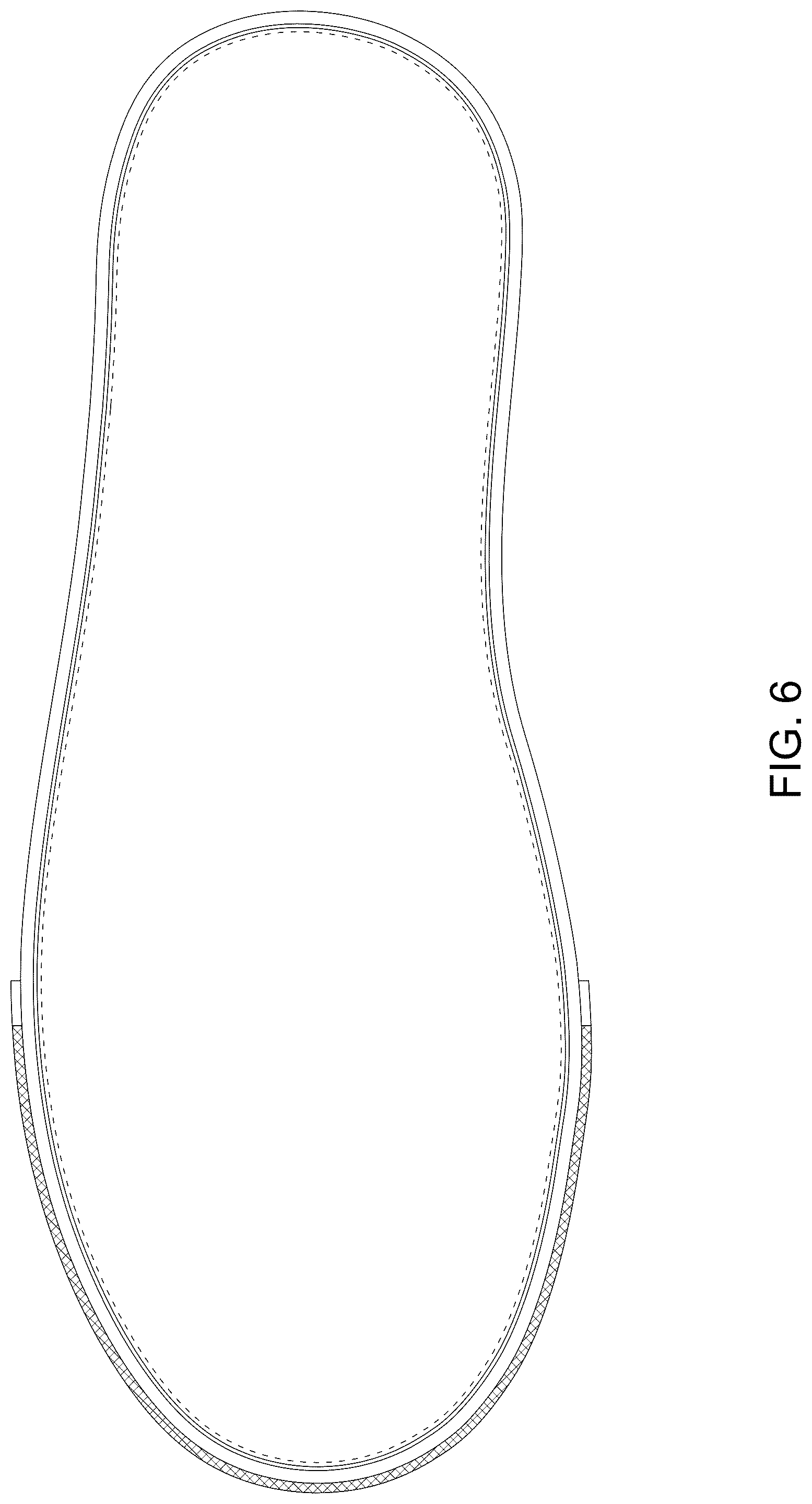 Patent USD1043077 Figure 6 – Footwear sole